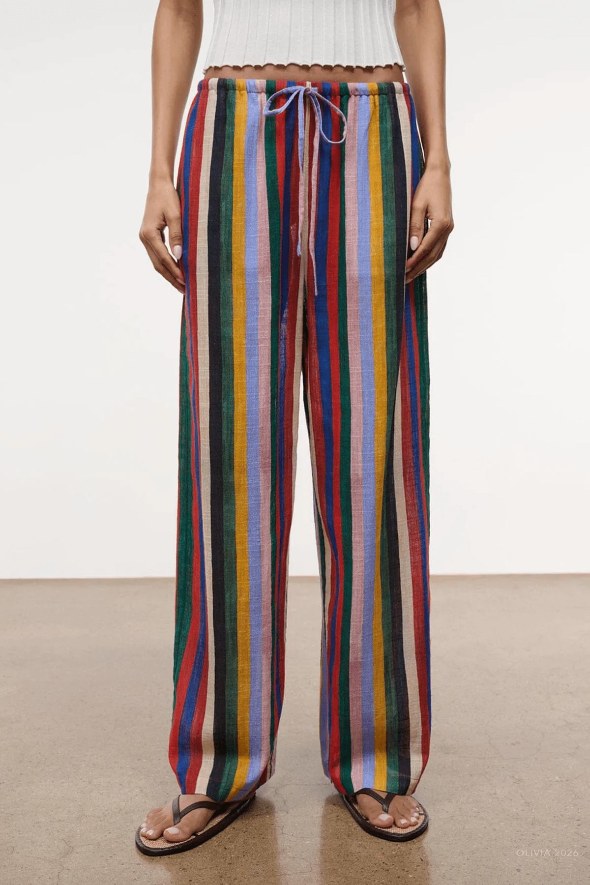 Mateo Pant in Artist Stripe - shop - olivia.com