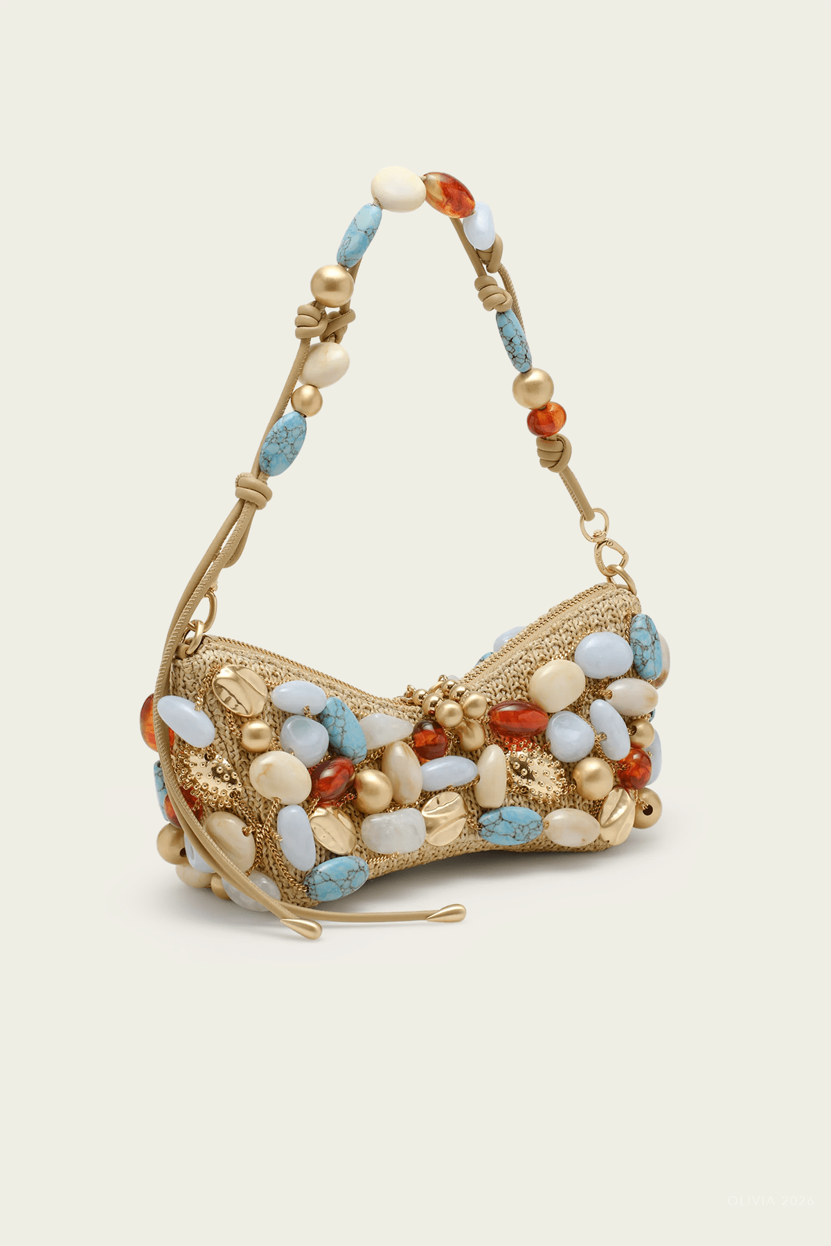 Mercier Shoulder Bag in Ibiza Turquoise Bauble Multi - shop - olivia.com