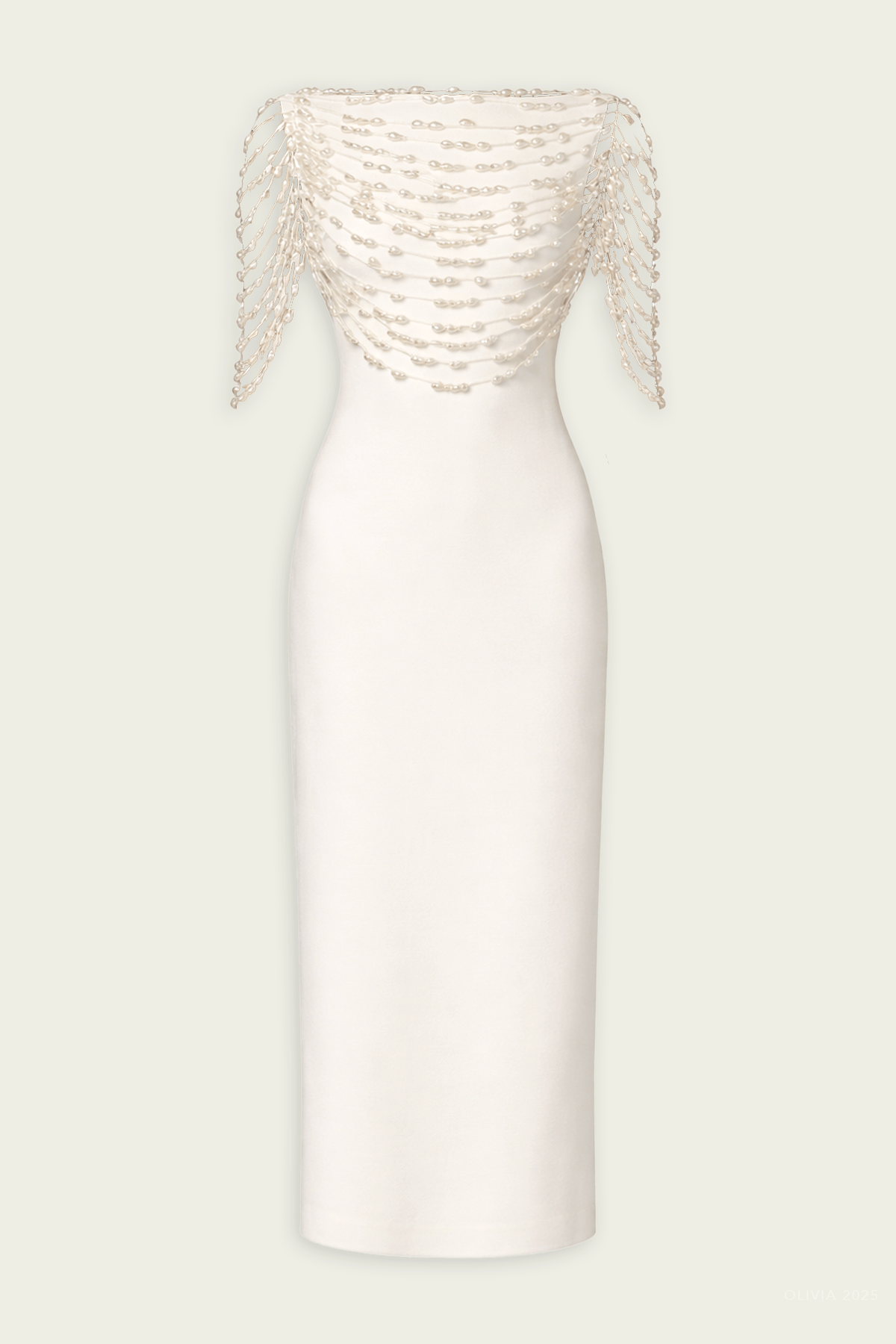 Meri Knit Dress in Off - White - shop - olivia.com