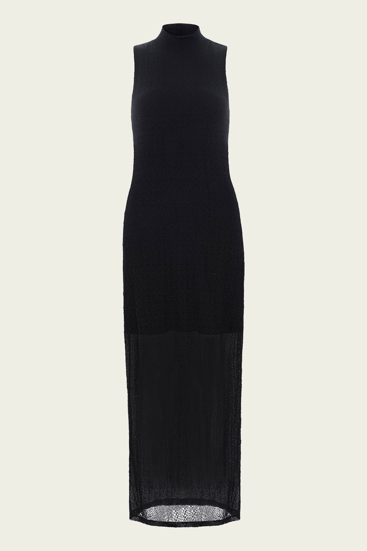 Mesh Mockneck Dress in Black - shop - olivia.com