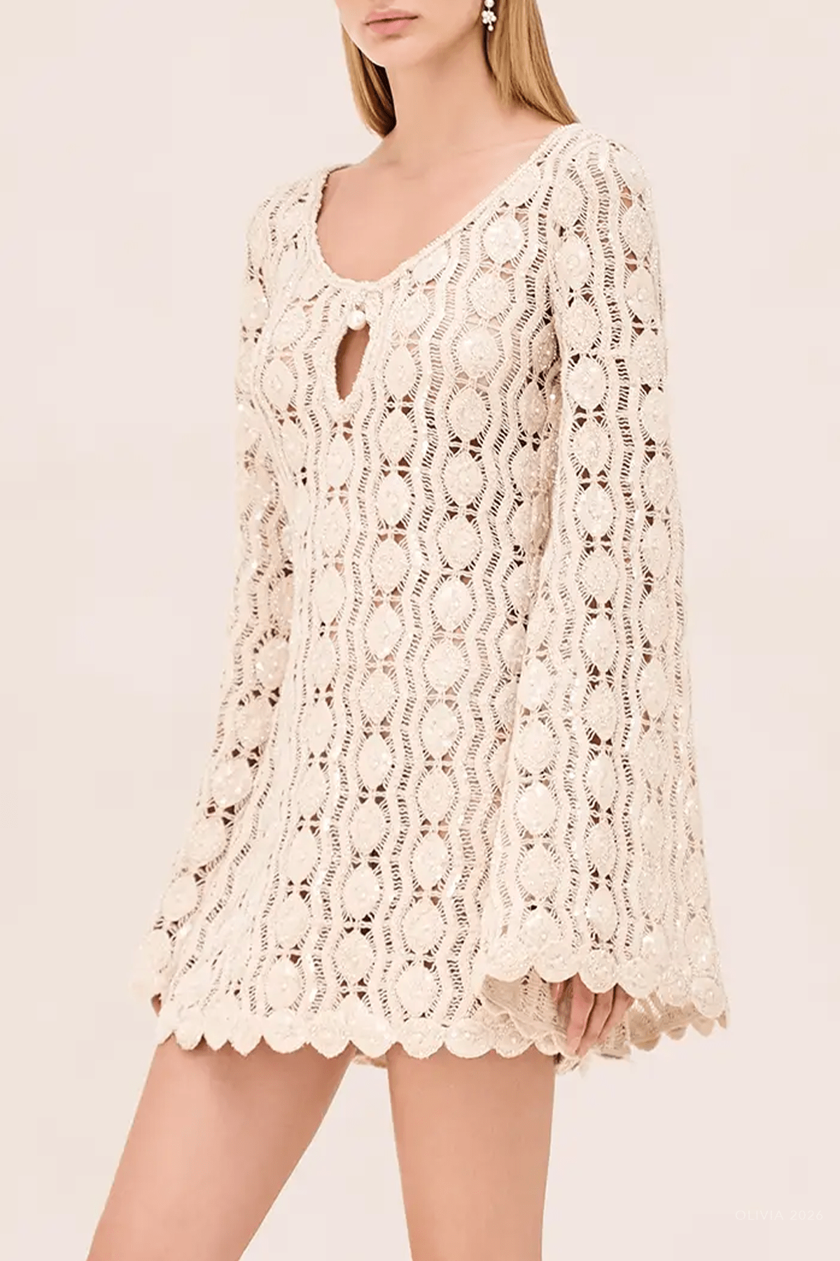 Micah Dress in Beaded Macrame - shop - olivia.com