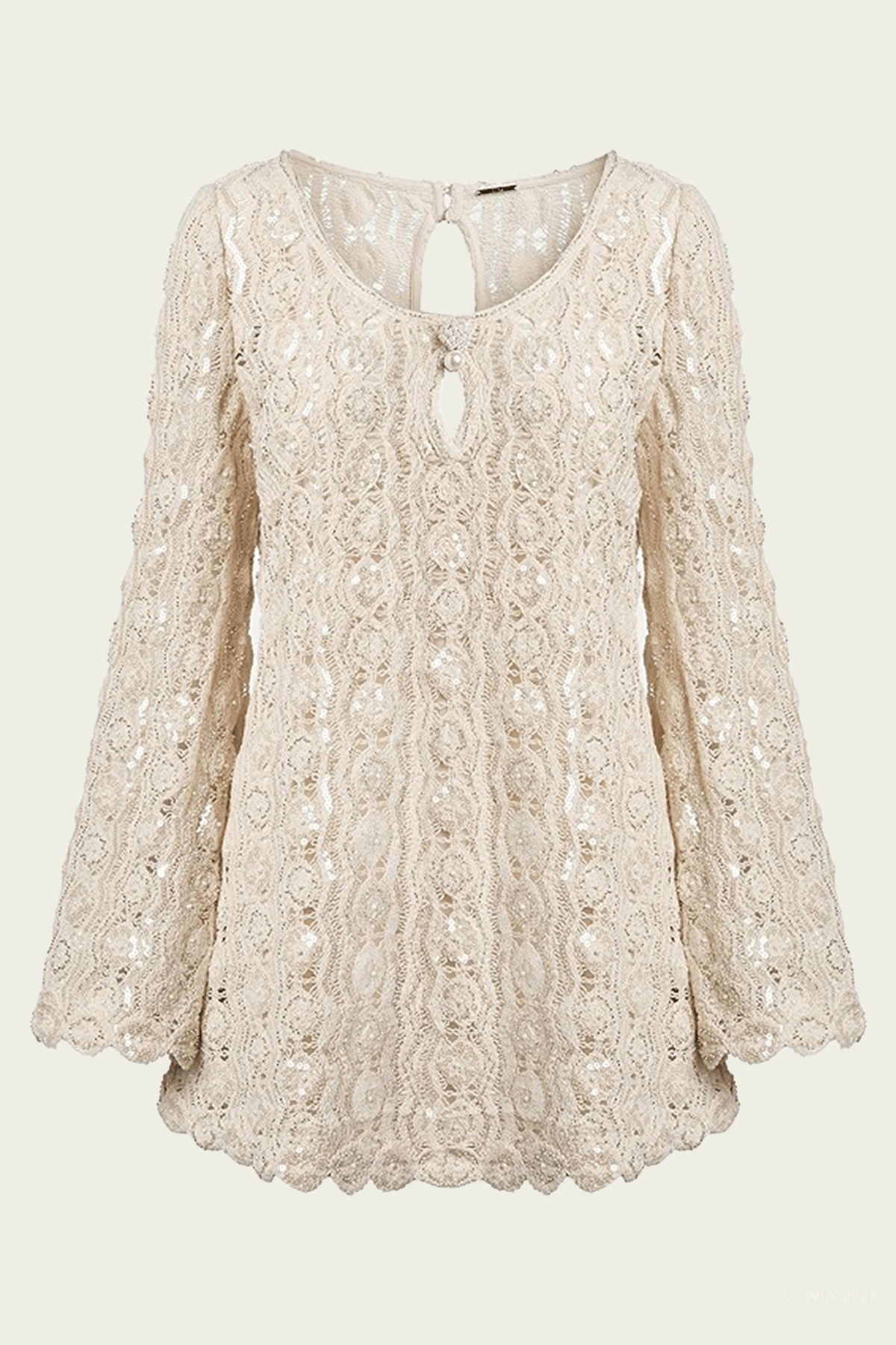 Micah Dress in Beaded Macrame - shop - olivia.com