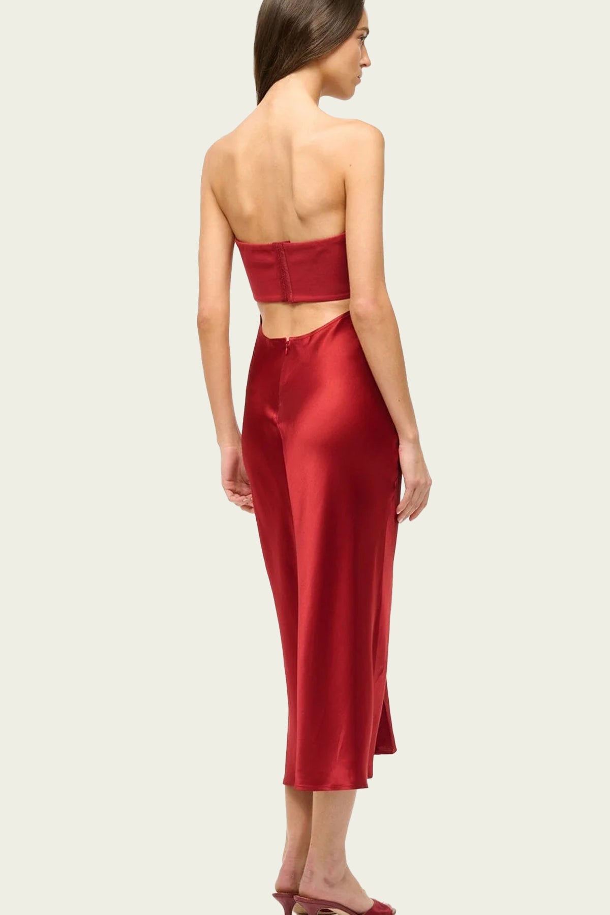 Midi Wayfaring Dress in Rouge - shop - olivia.com