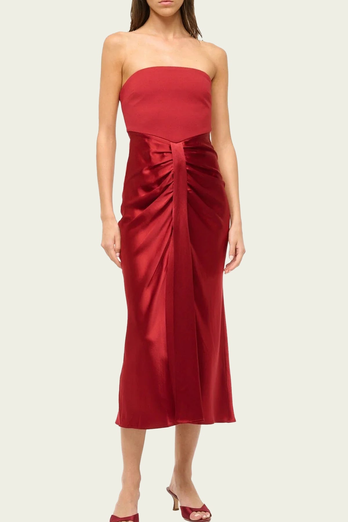 Midi Wayfaring Dress in Rouge - shop - olivia.com