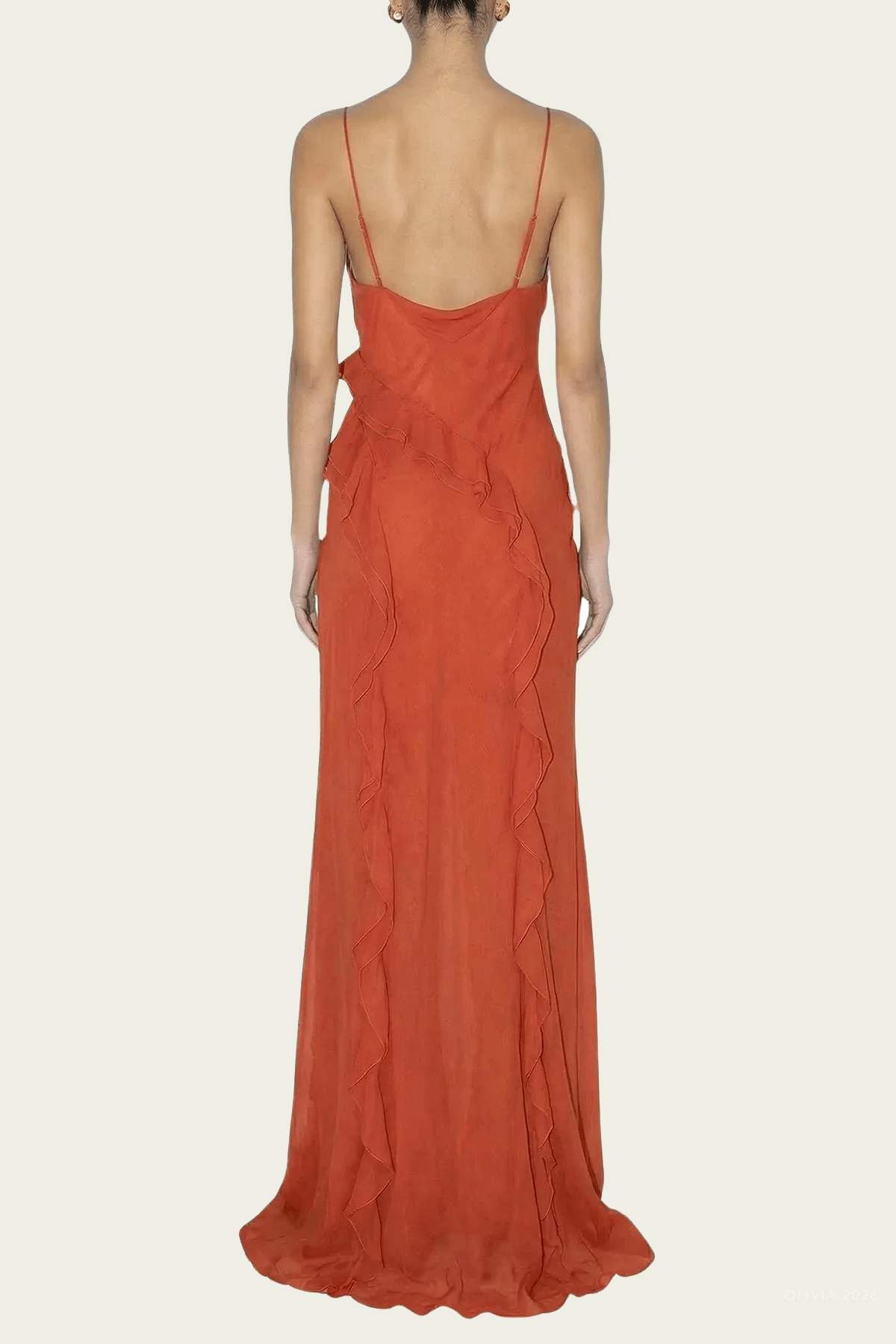 Milena Dress in Burnt Orange - shop-olivia.com