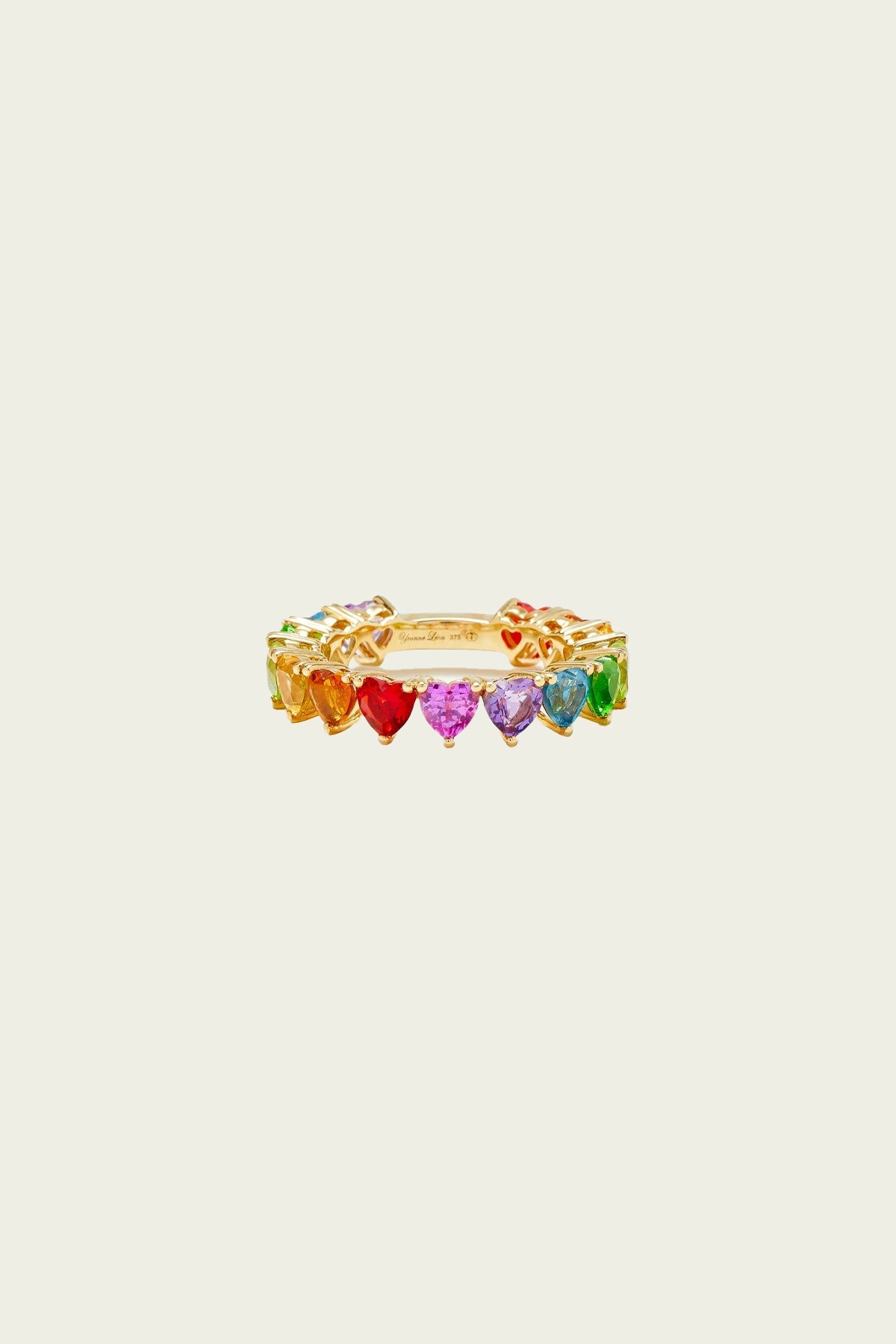 Mini Alliance Multi Heart Rainbow Ring - shop - olivia.com