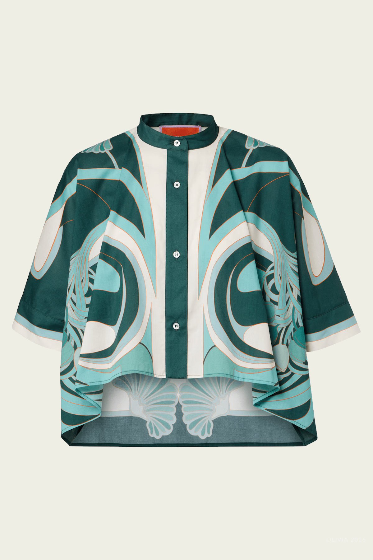 Mini Foulard Shirt in Blooming Tulip Placee - shop - olivia.com