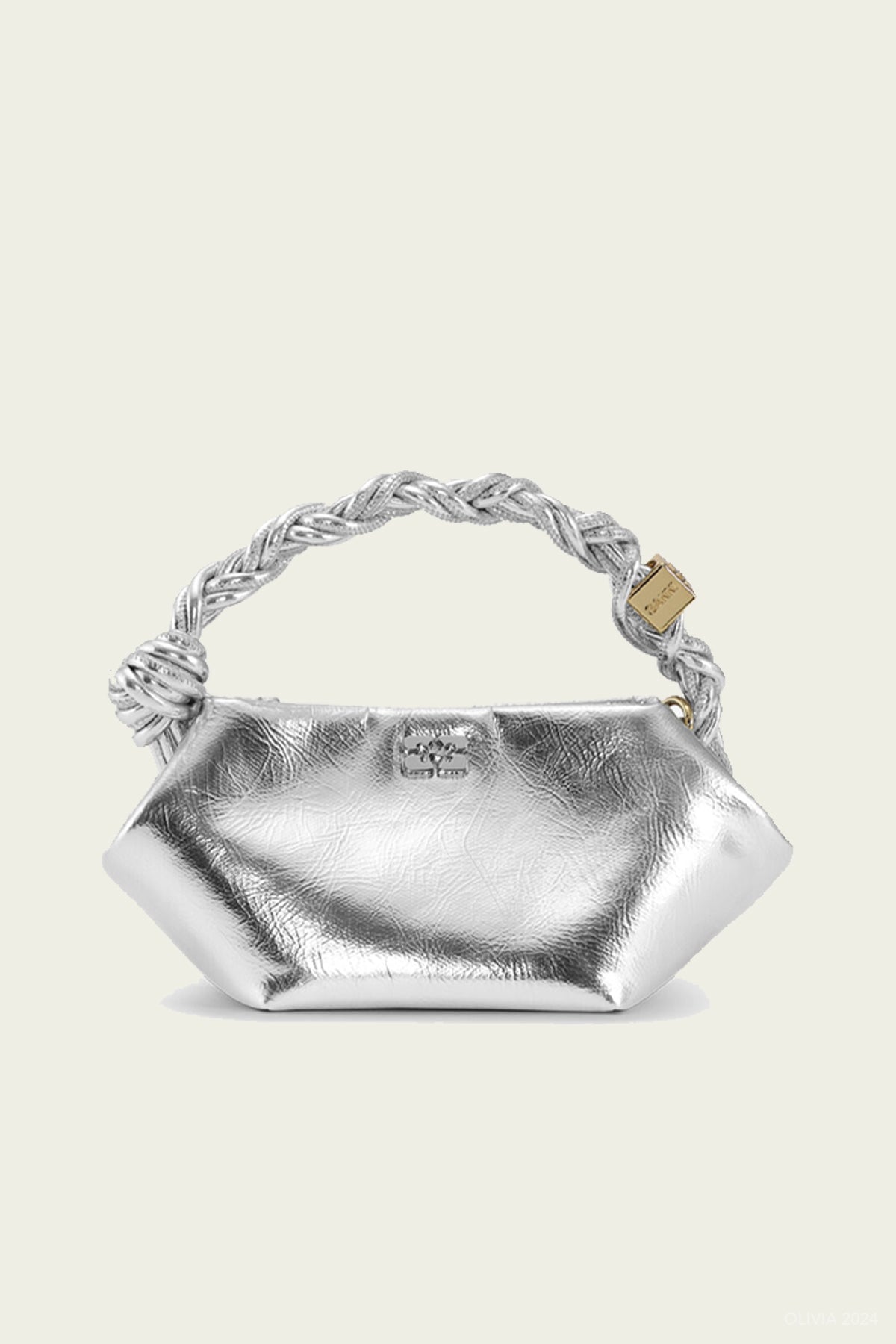 Mini Ganni Bou Bag in Silver - shop - olivia.com