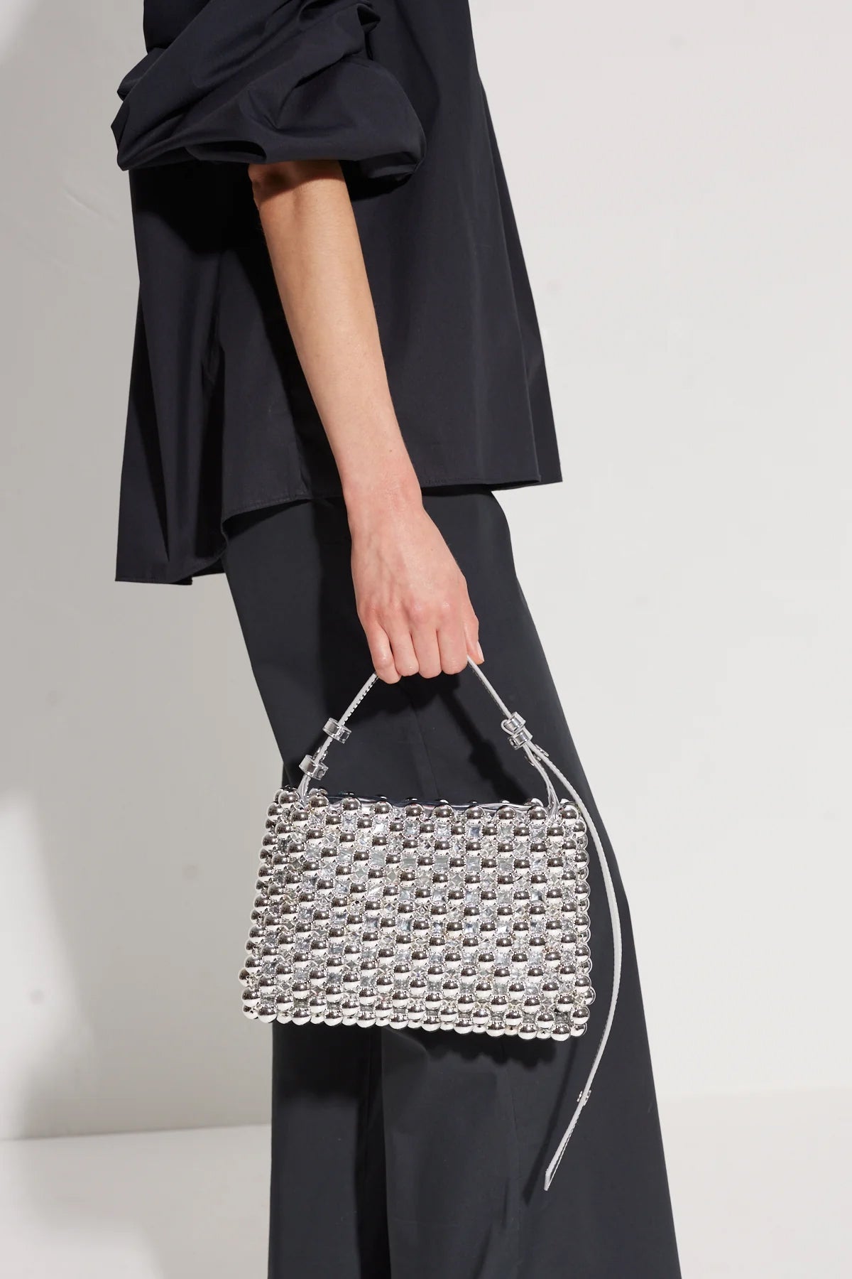 Mini Puffin Bag in Silver - shop-olivia.com