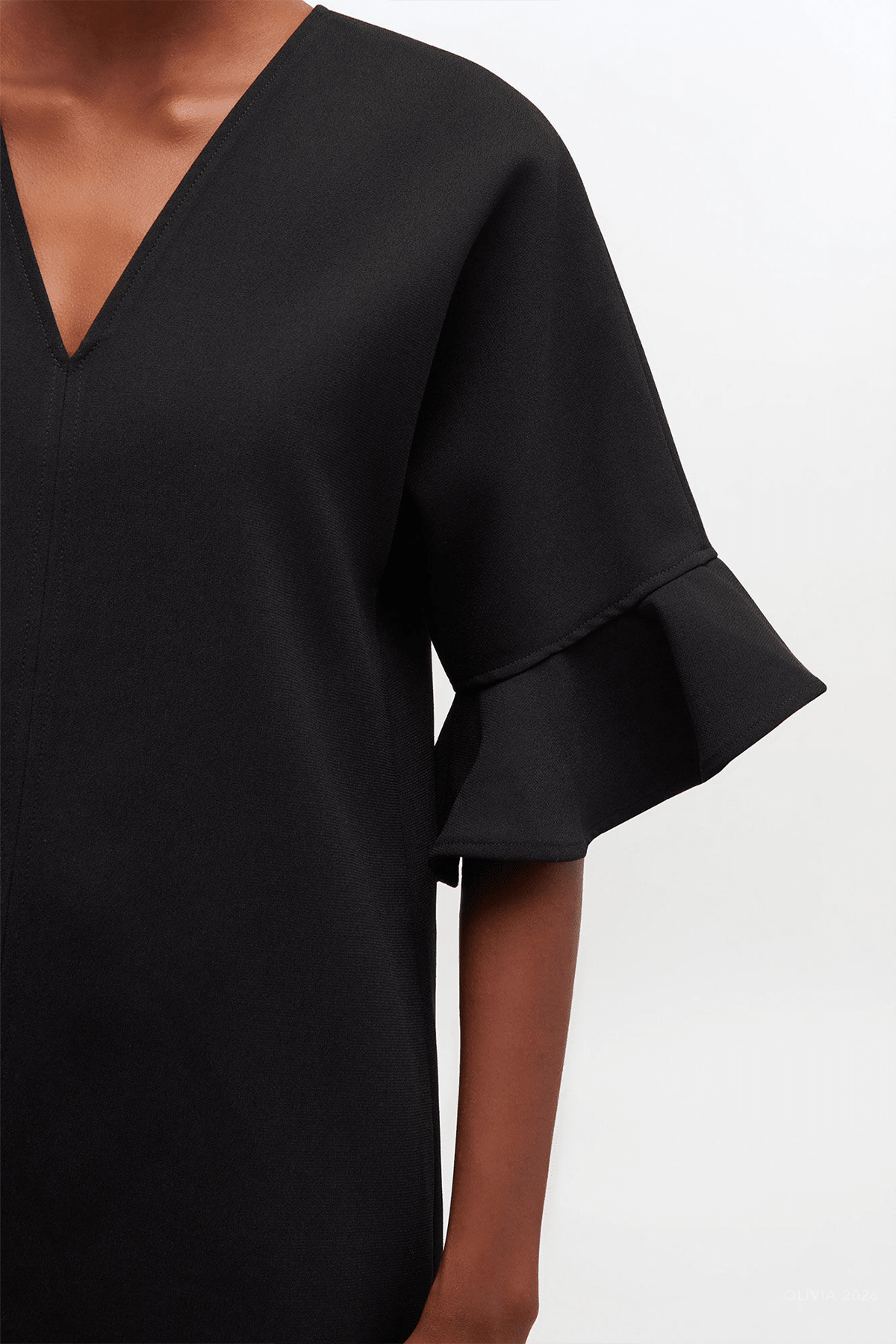 Mini Ruffle Dress in Black - shop - olivia.com