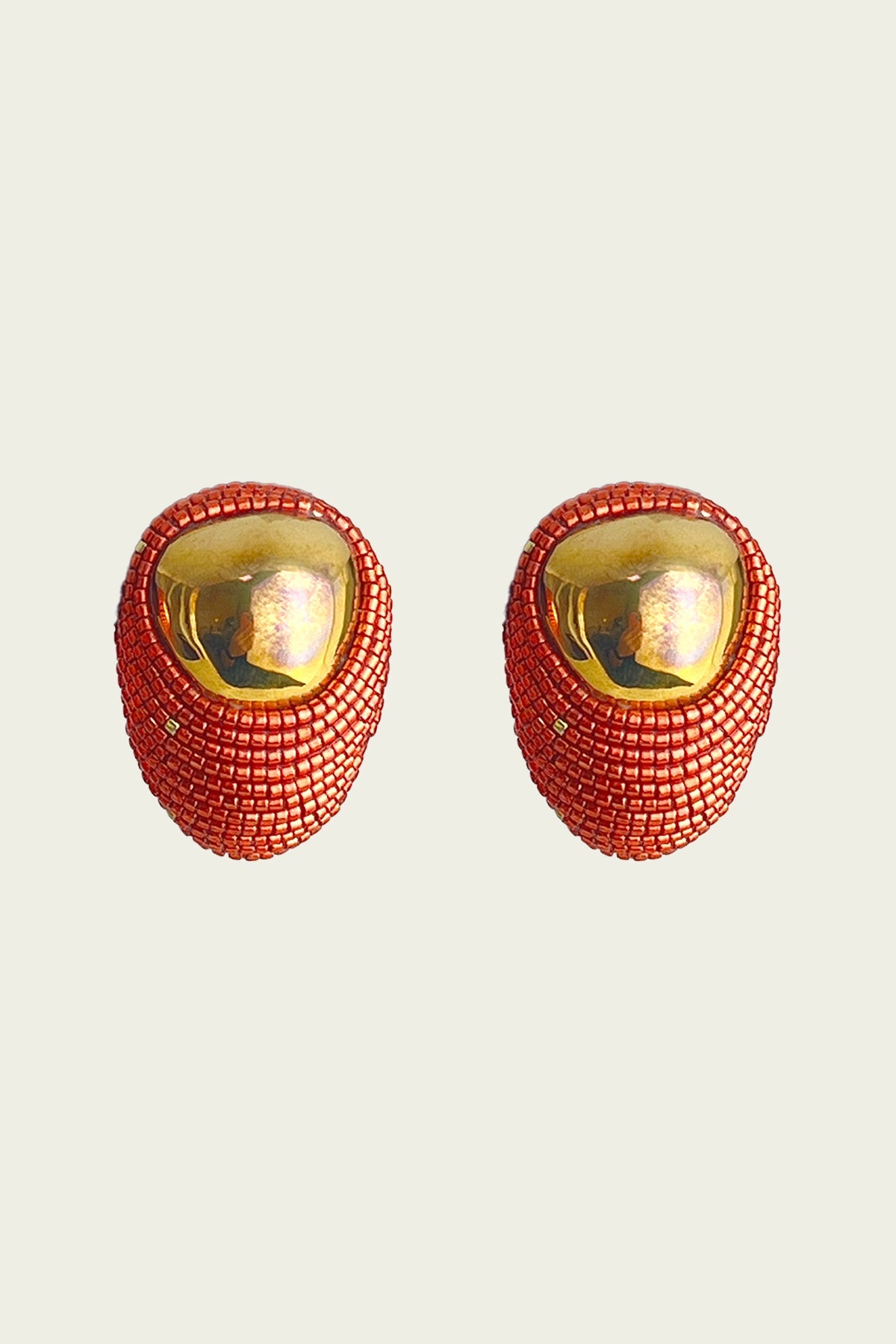 Mini Sole Earrings in Coral Red - shop-olivia.com