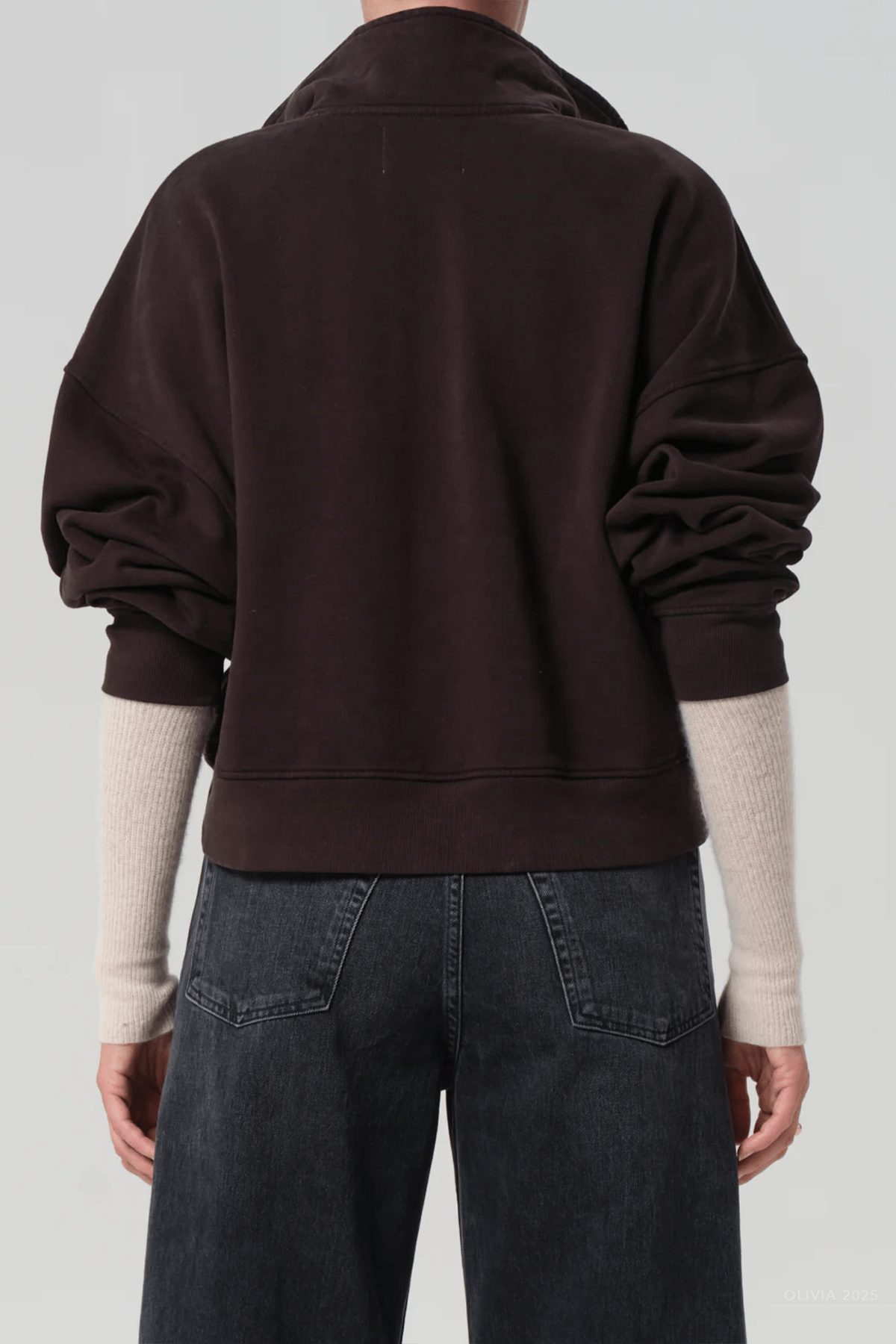 Mirelle Funnel Neck in Chocolate - shop - olivia.com