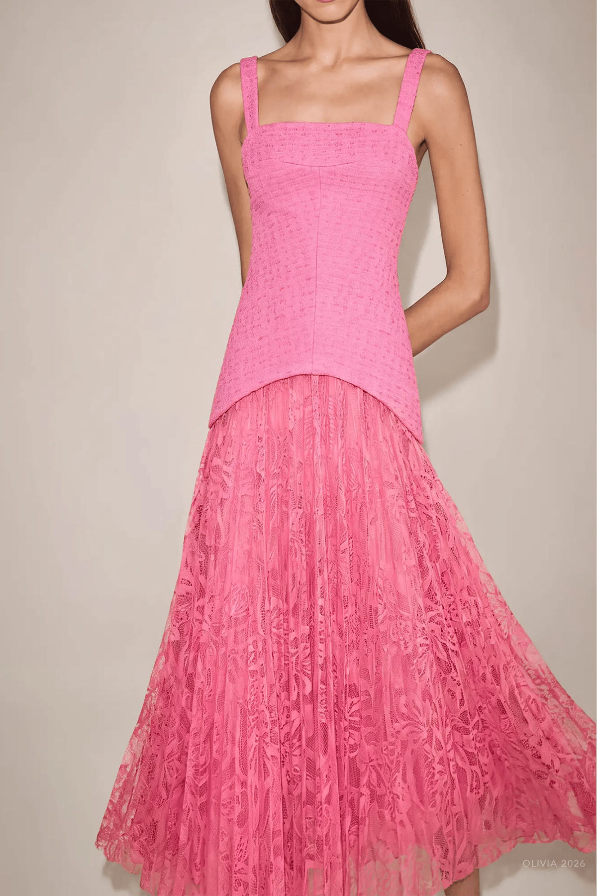 Mireva Midi Dress in Fuschia - shop-olivia.com