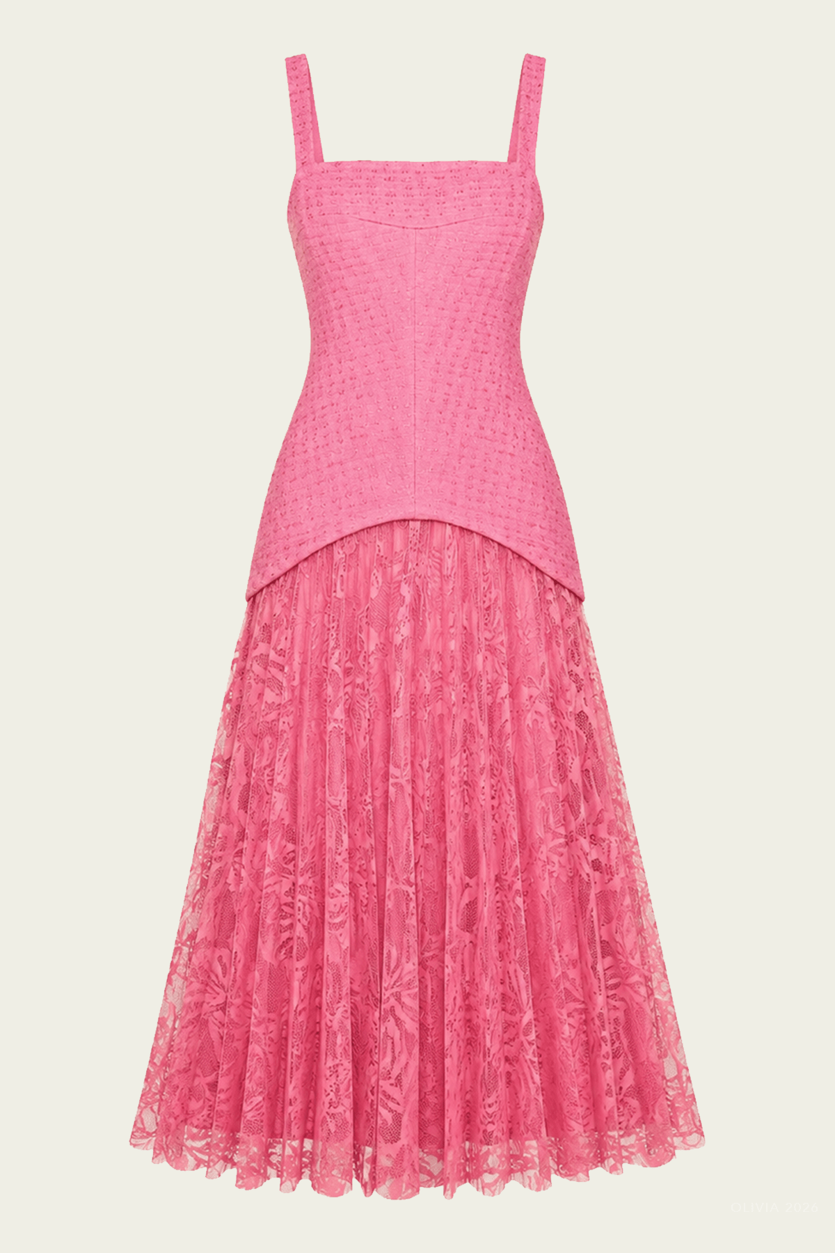 Mireva Midi Dress in Fuschia - shop-olivia.com