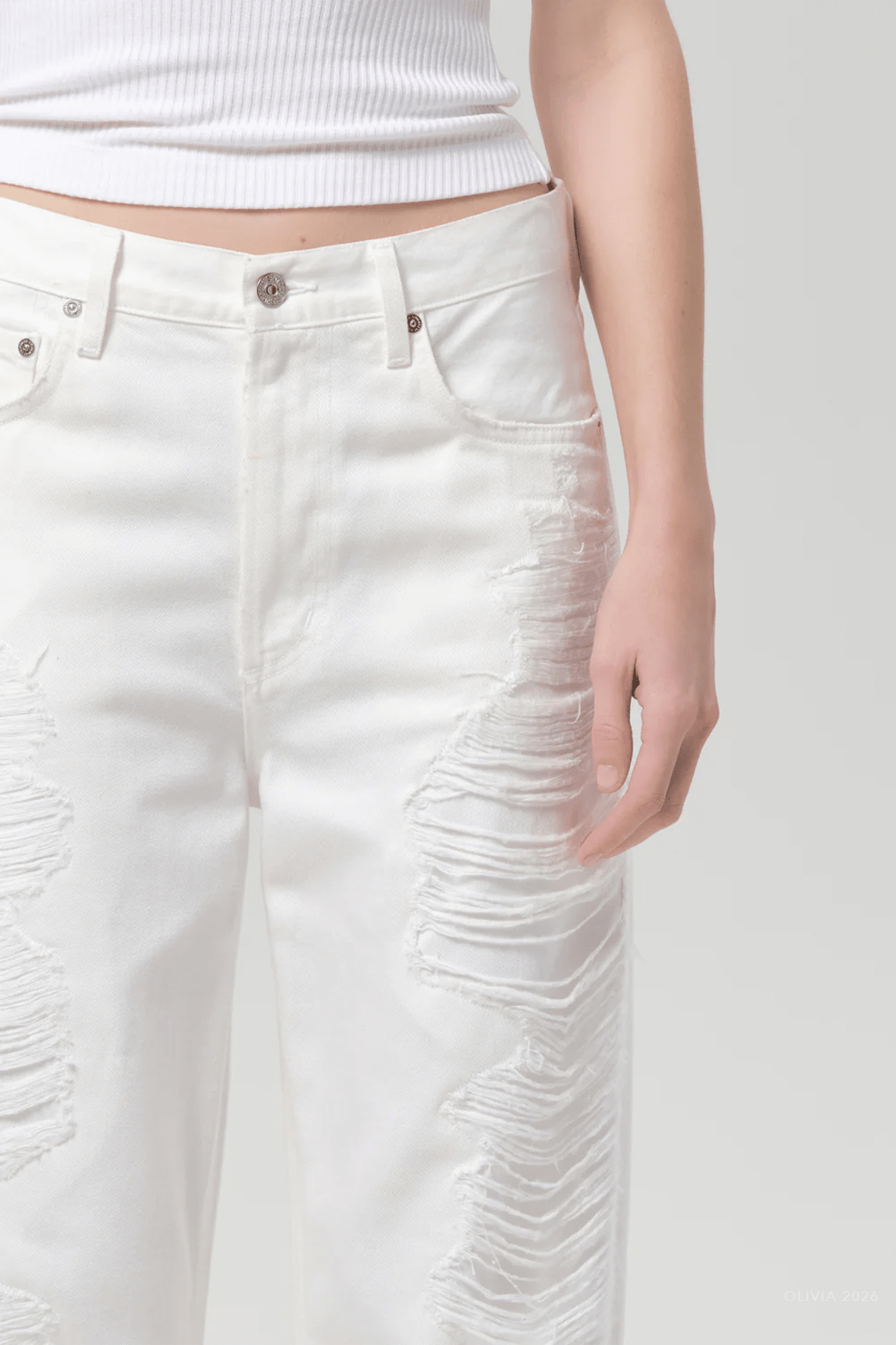 Miro Long Relaxed Jean in Shred - shop - olivia.com