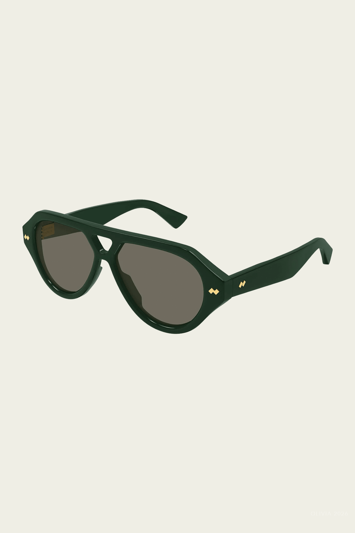Modern Aviator Sunglasses in Dark Green - shop-olivia.com