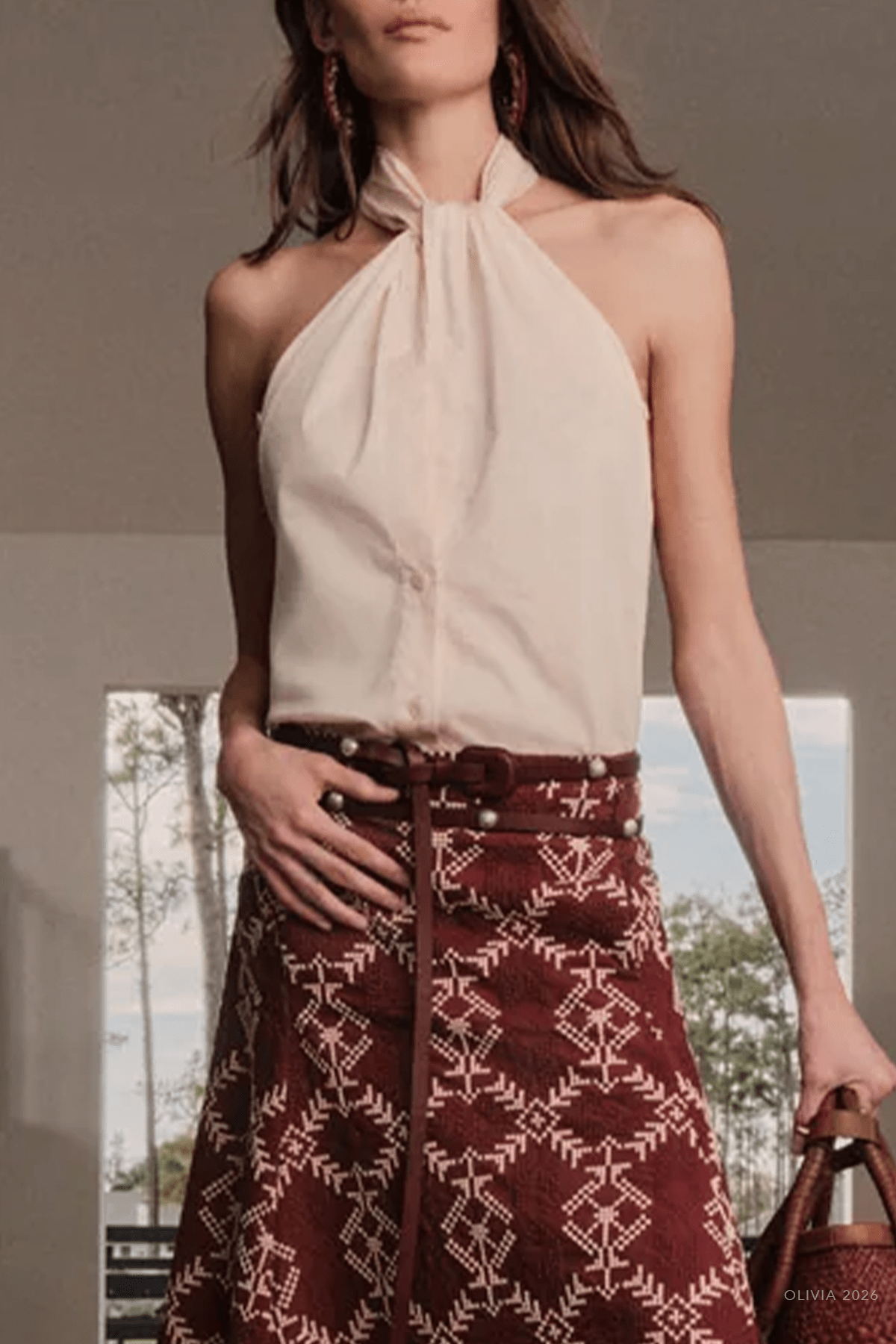 Modern Inner Balance Shirt in Ecru - shop-olivia.com