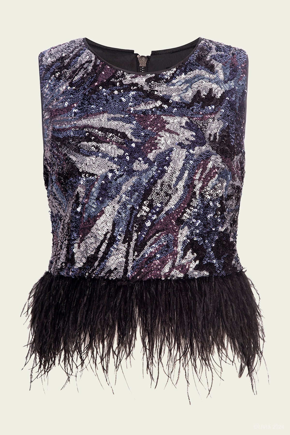 Murakami Top in Midnight Abstract Floral - shop - olivia.com