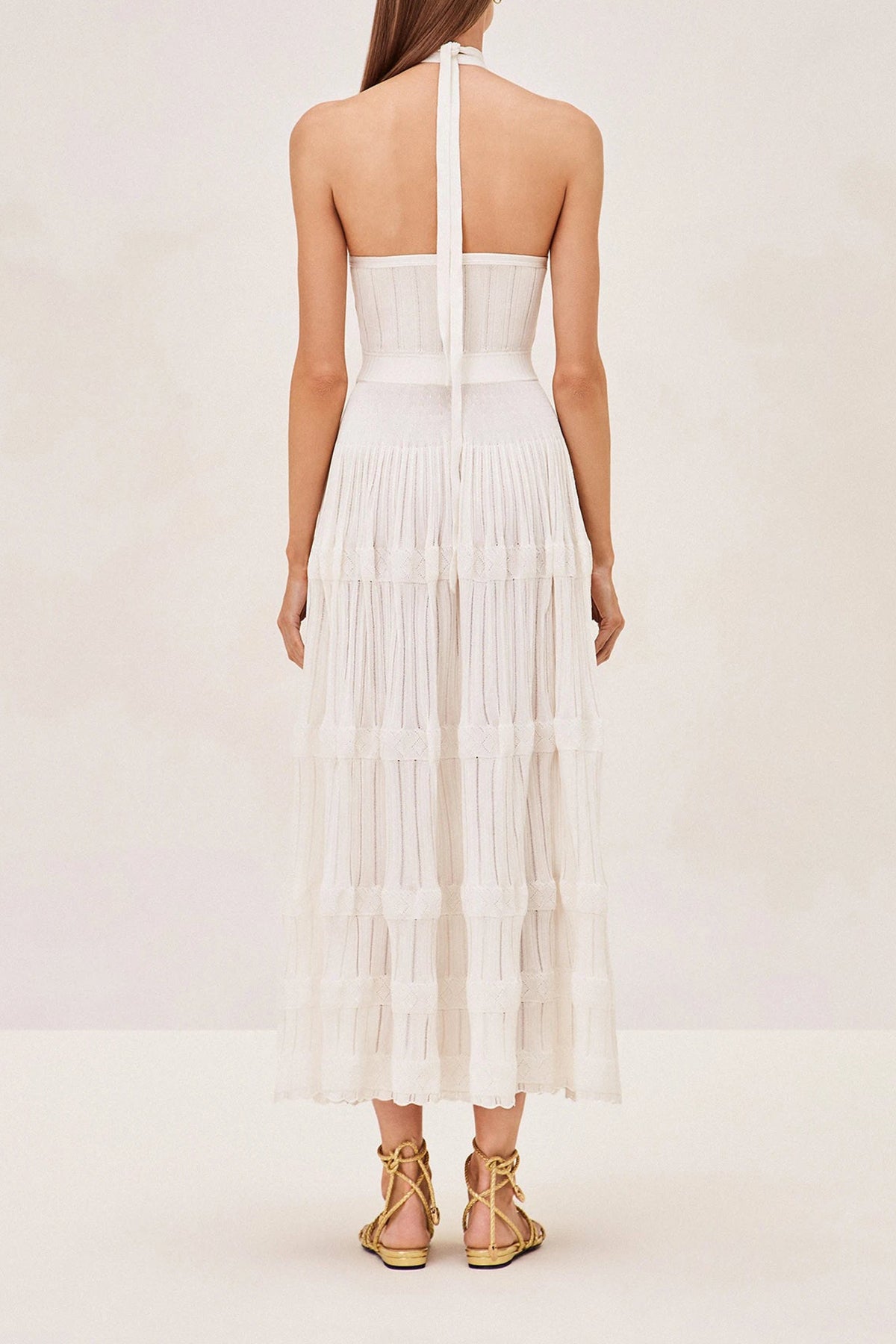 Myla Midi Dress in White - shop-olivia.com