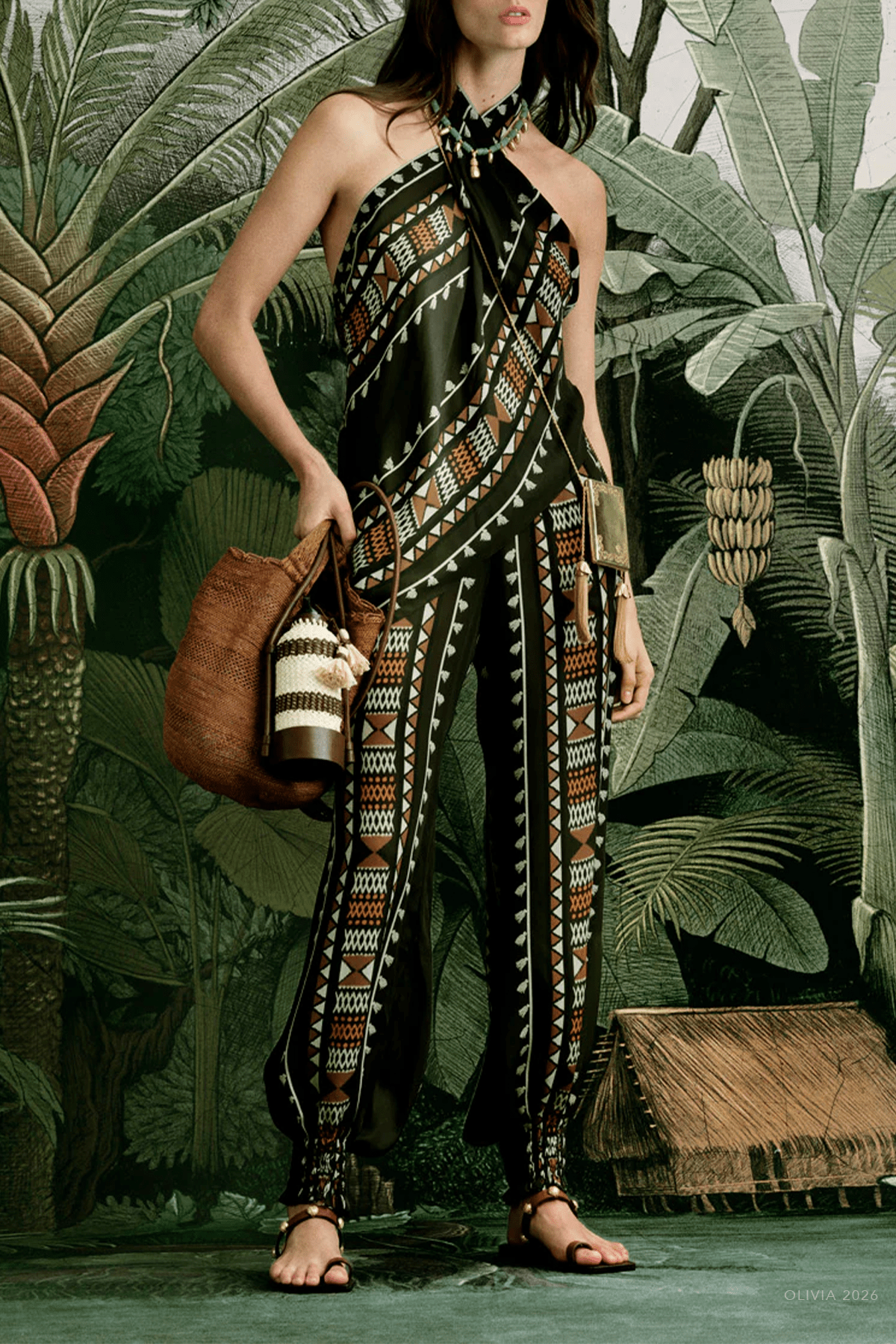 Nareem Pant in Forest Green - shop - olivia.com