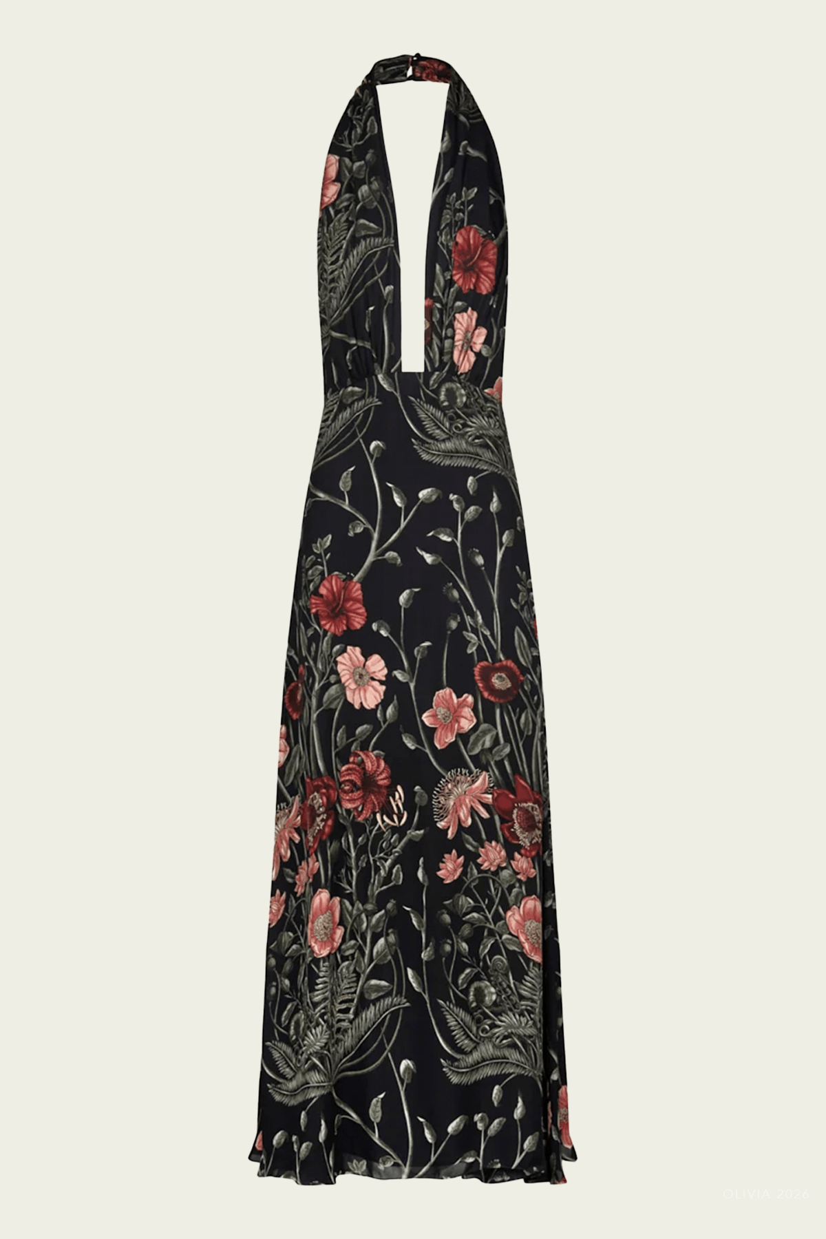 New Destiny Maxi Dress in Black Red - shop-olivia.com