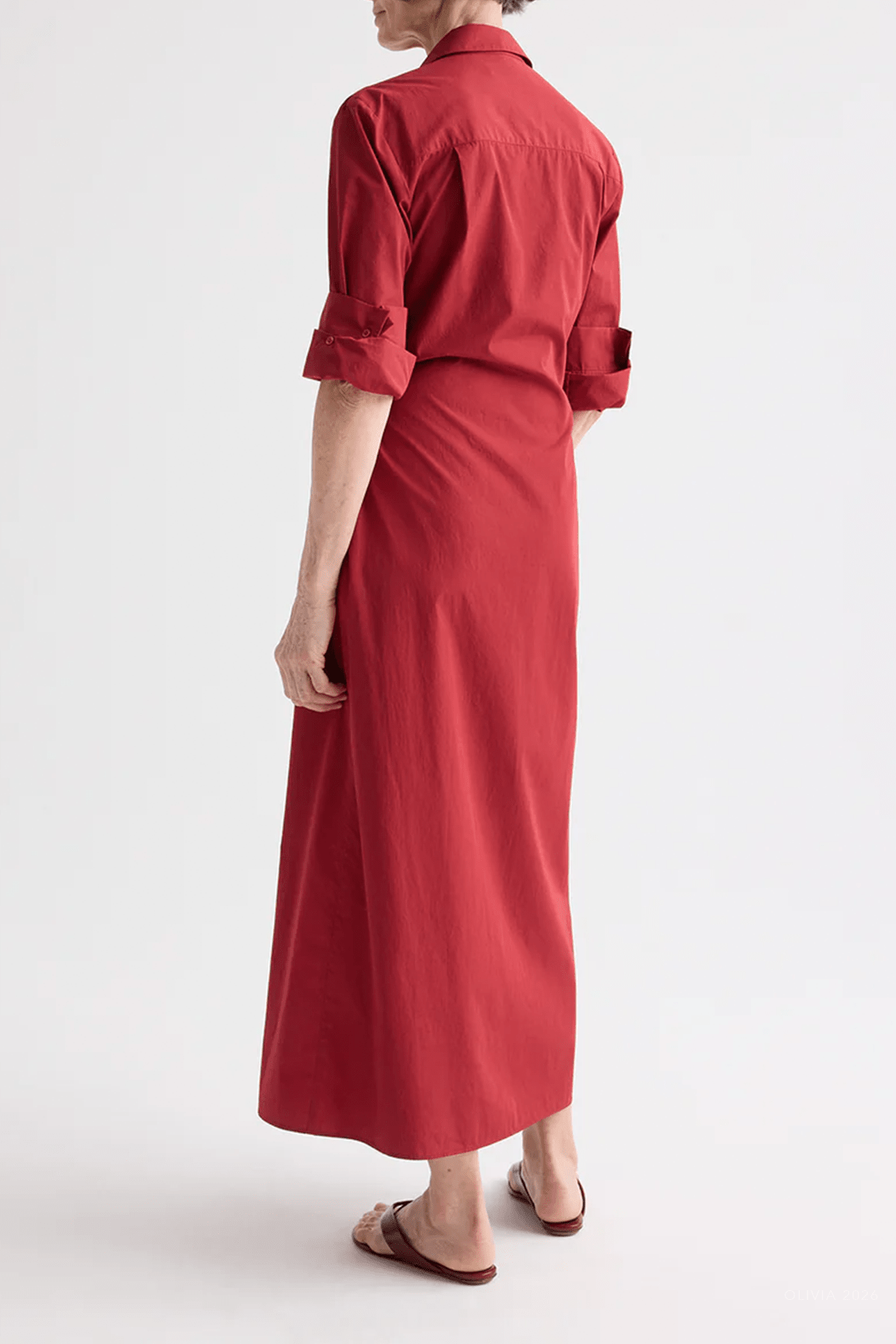 New Earl Dress in Karanda Red - shop-olivia.com