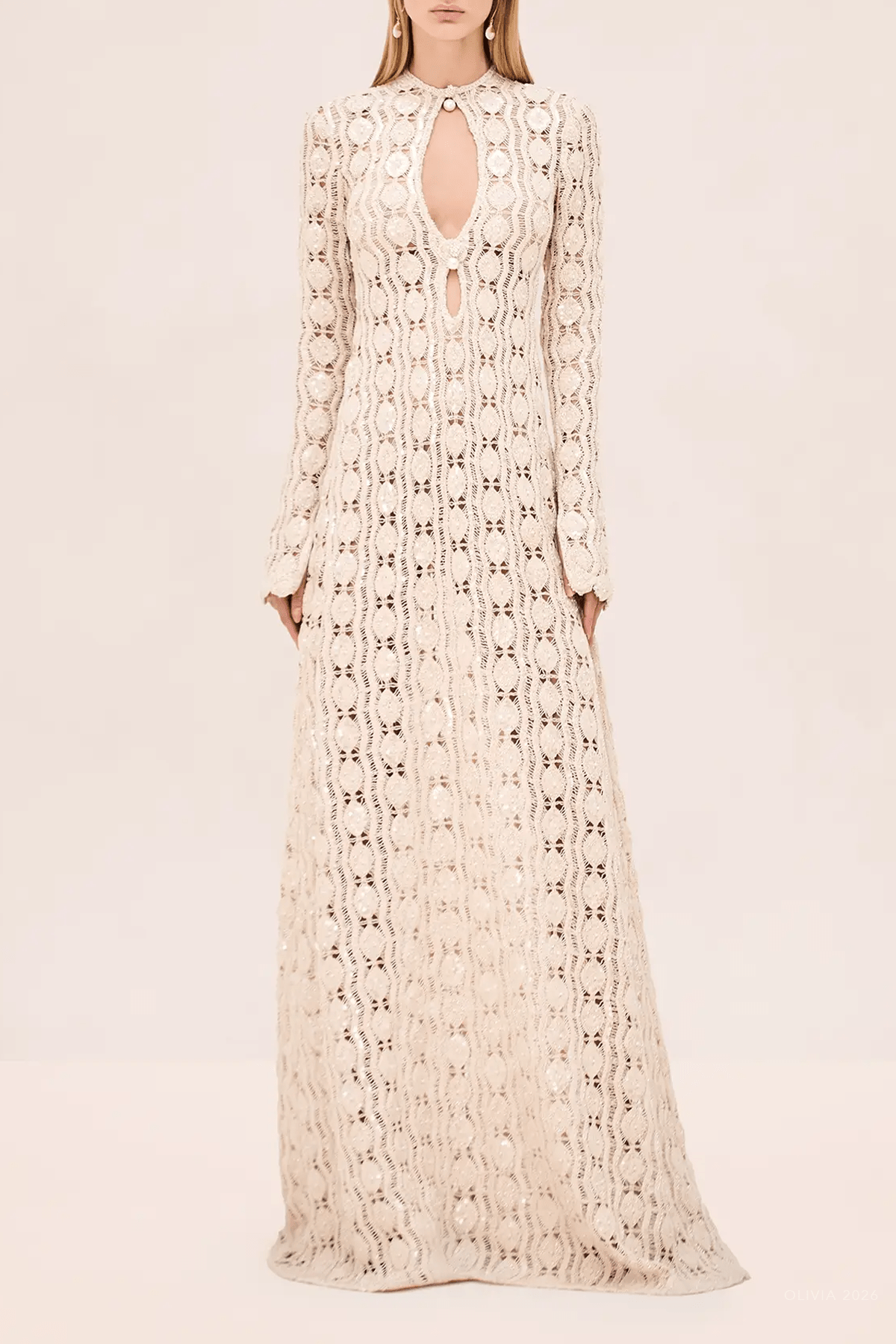 Niccola Dress in Beaded Macrame - shop - olivia.com