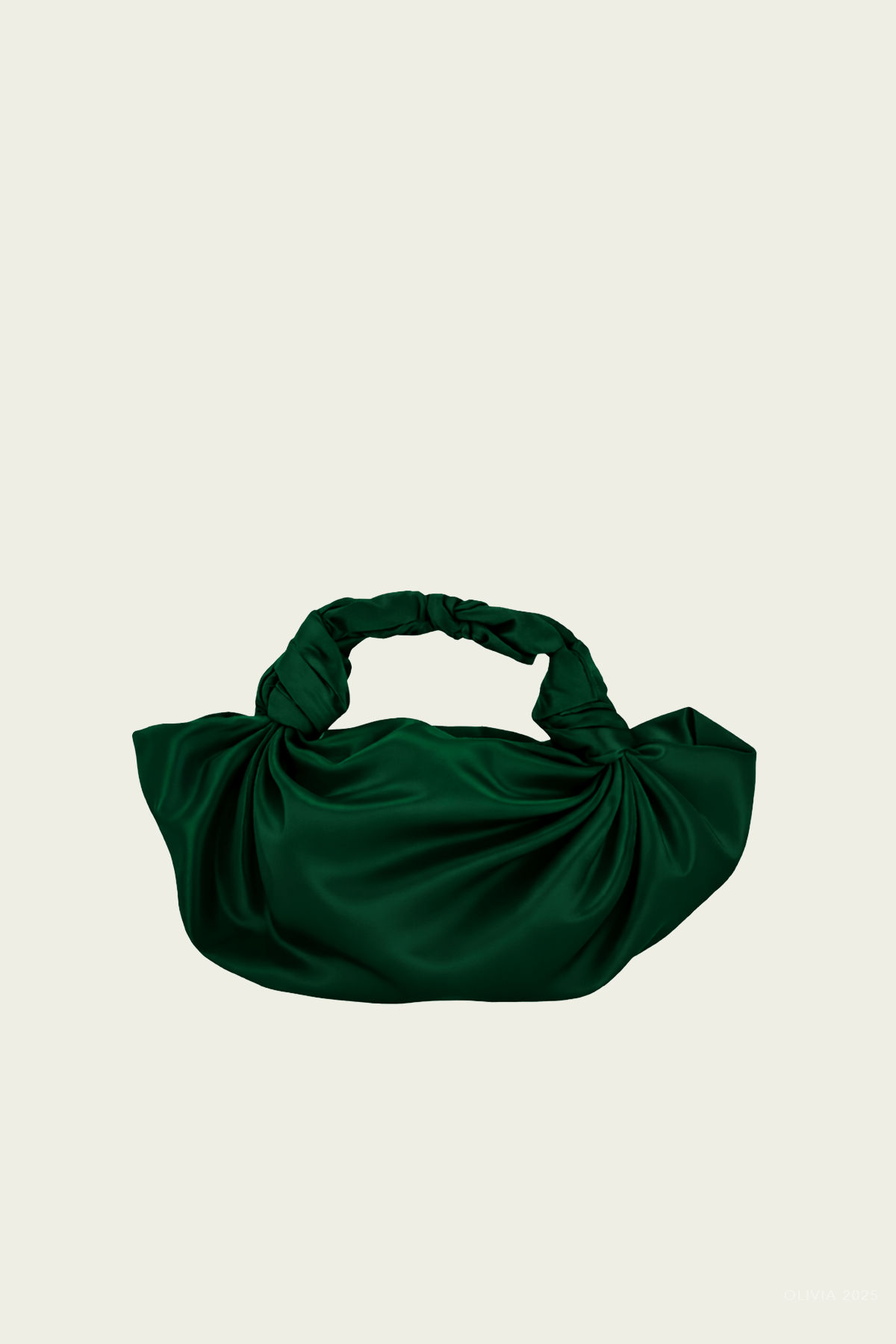 NLA Silk Knot Bag in Dark Green - shop - olivia.com