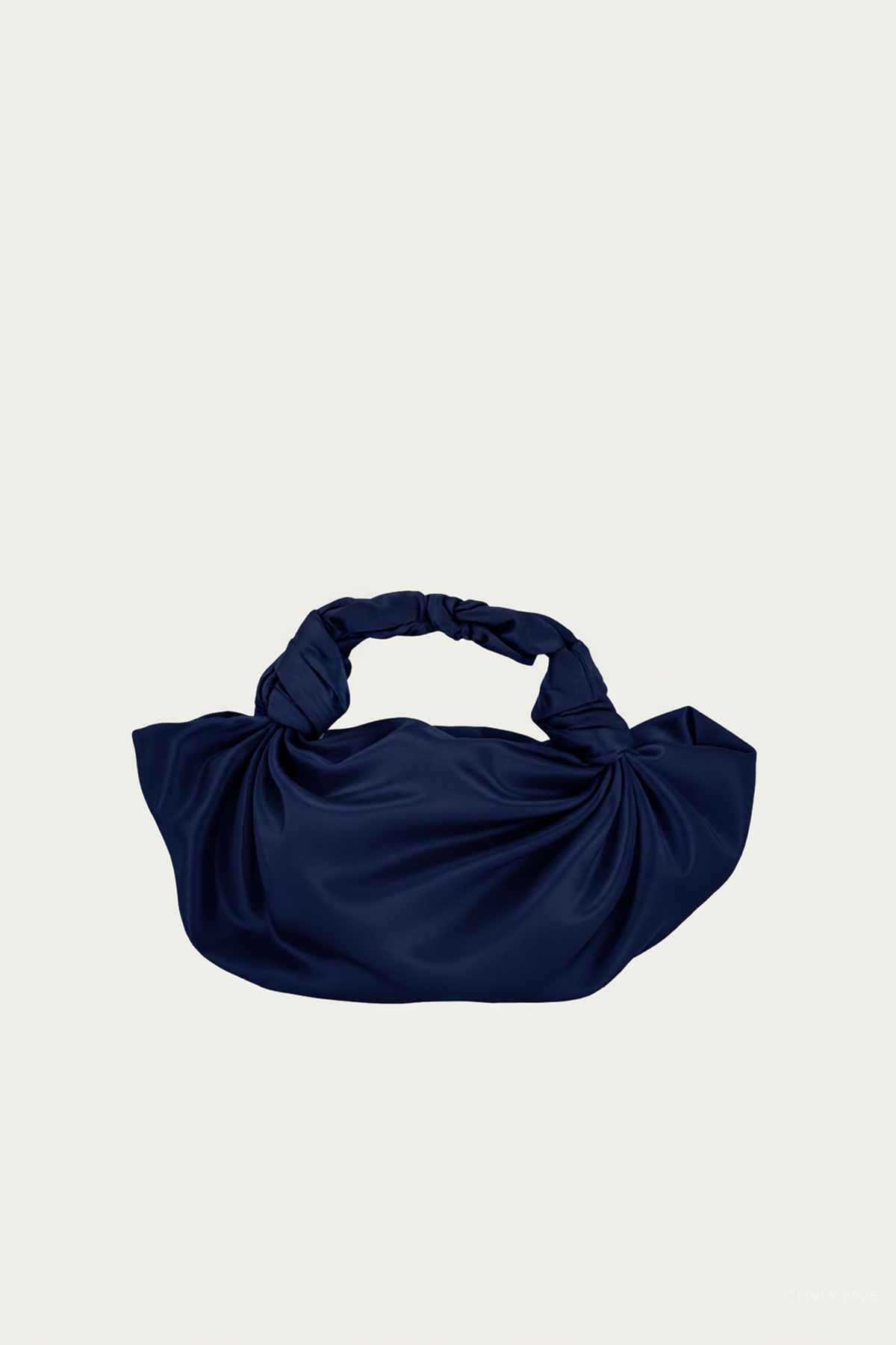 NLA Silk Knot Bag in Navy