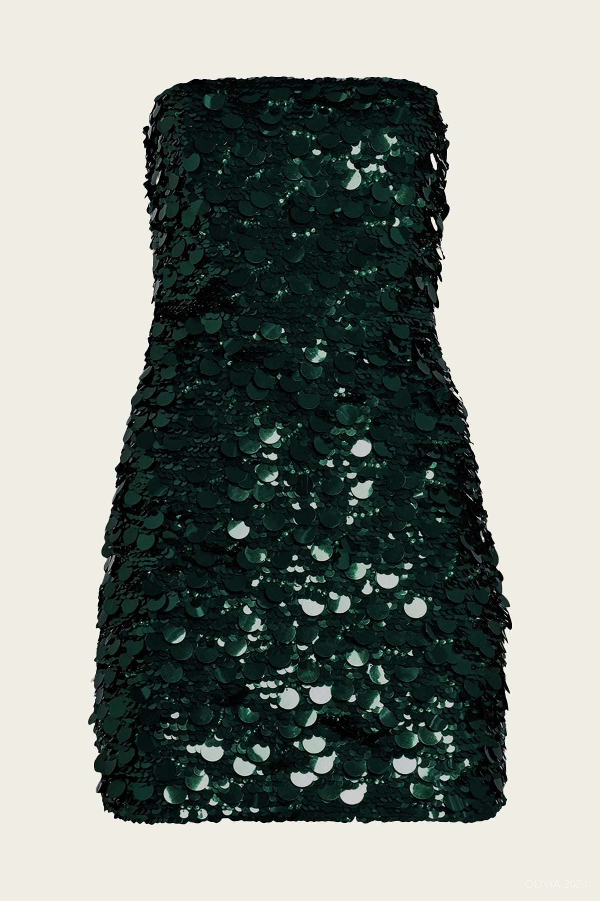 Nolia Sequin Mini Dress in Pine - shop - olivia.com