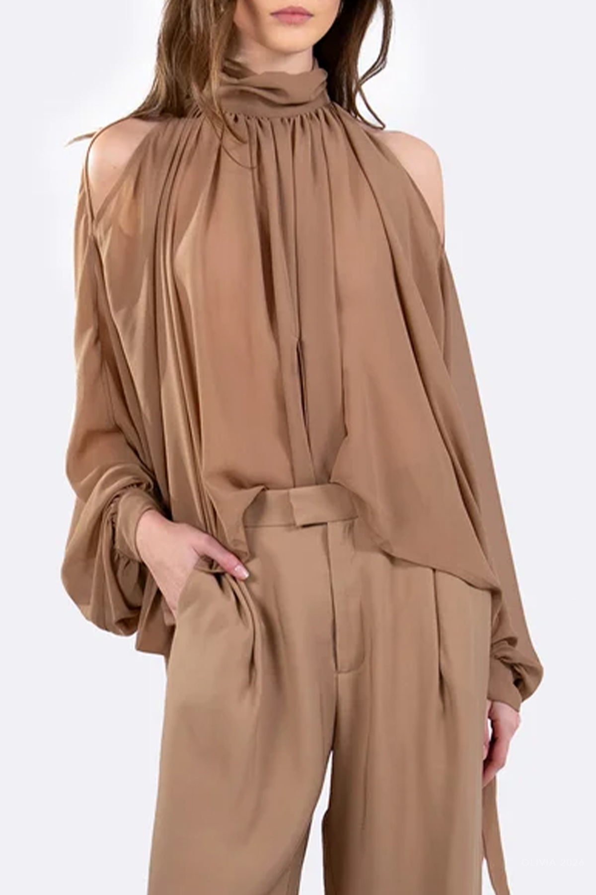 Juno Blouse in Camel