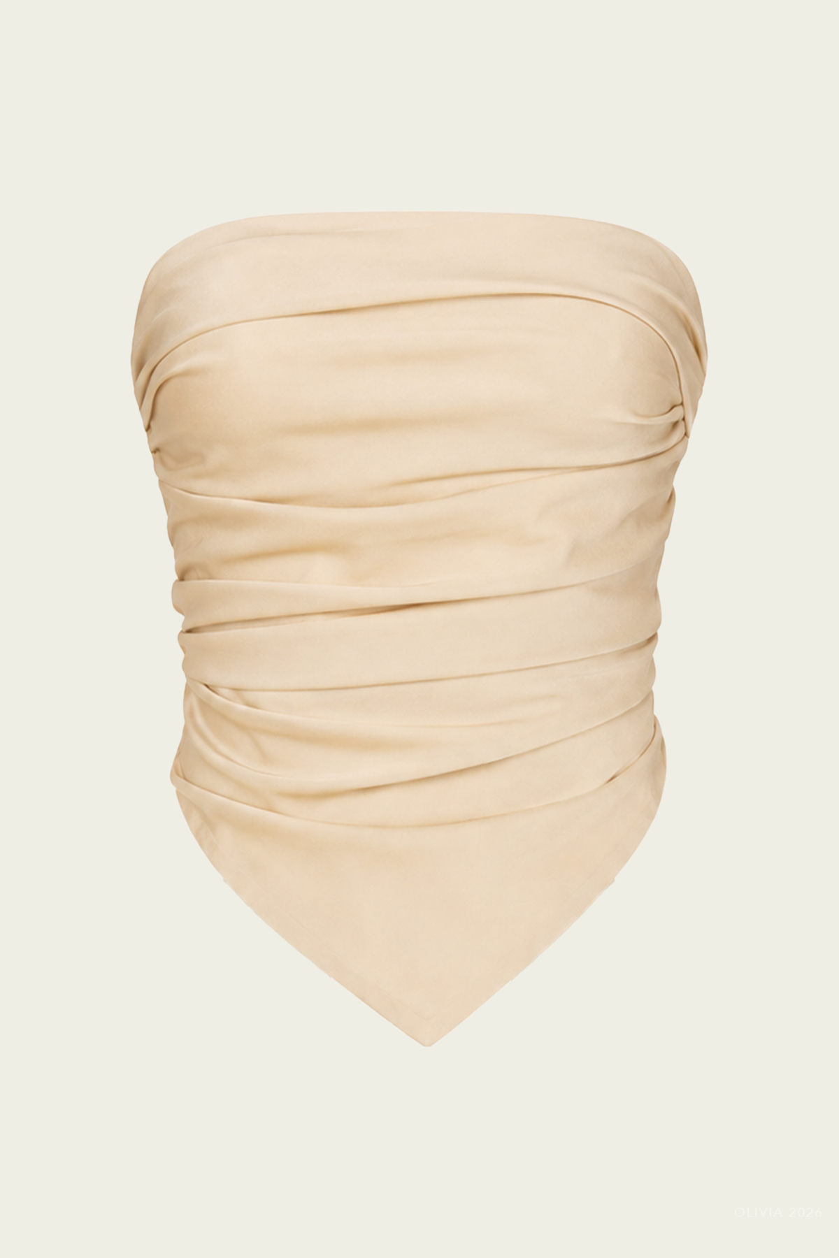 Amelia Silk Scarf in Wheat
