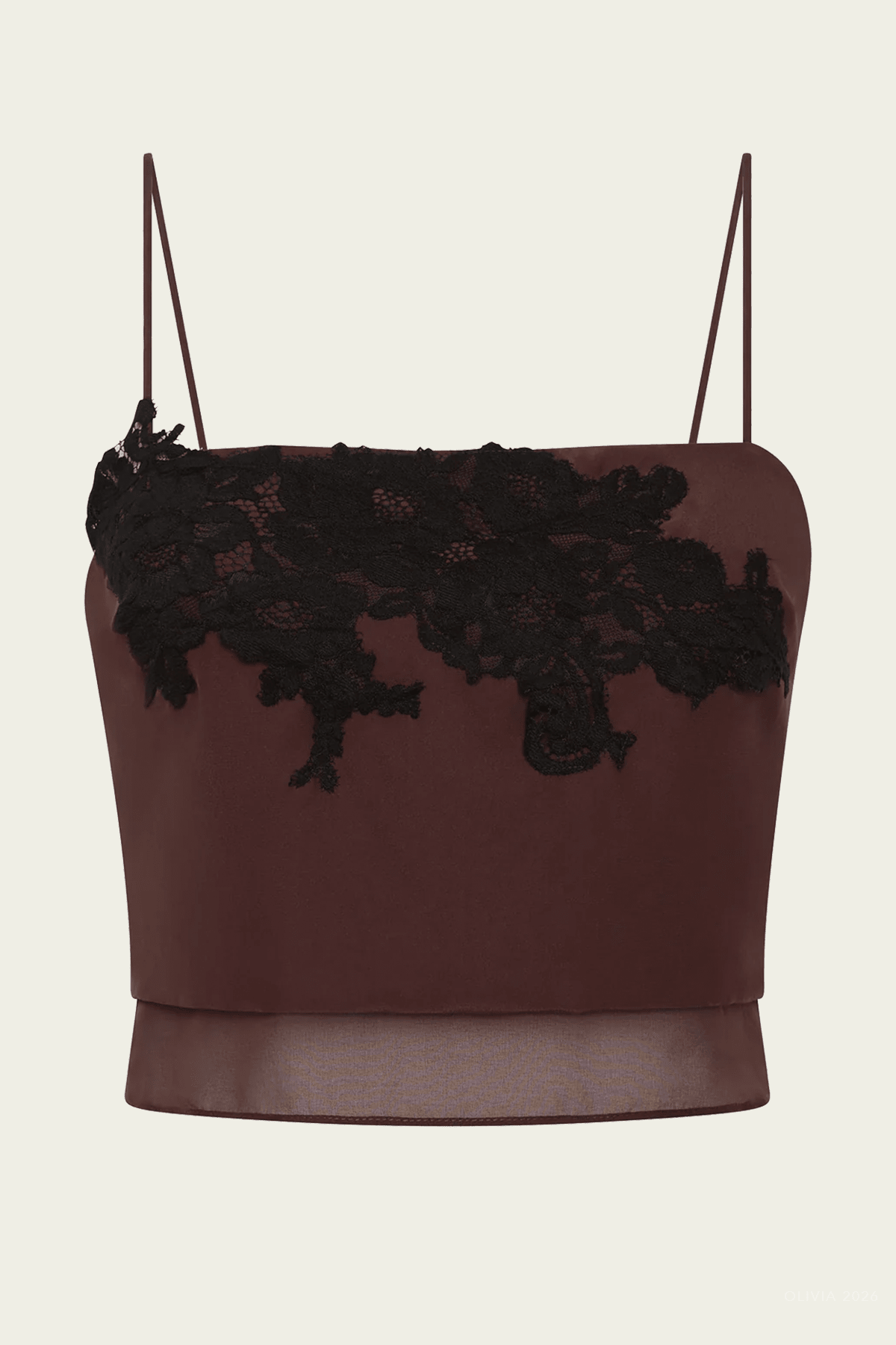 Noria Cropped Cami in Dark Plum - shop-olivia.com