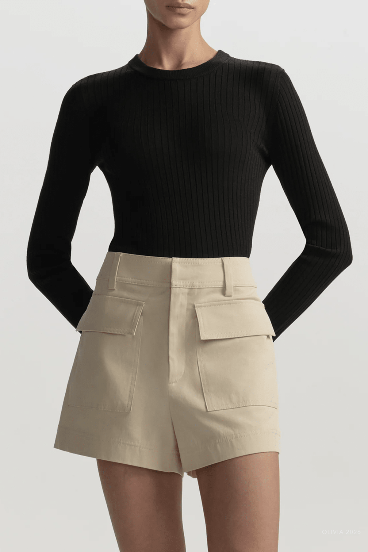 Oakley Stretch Cotton Short in Crema Dolce - shop - olivia.com