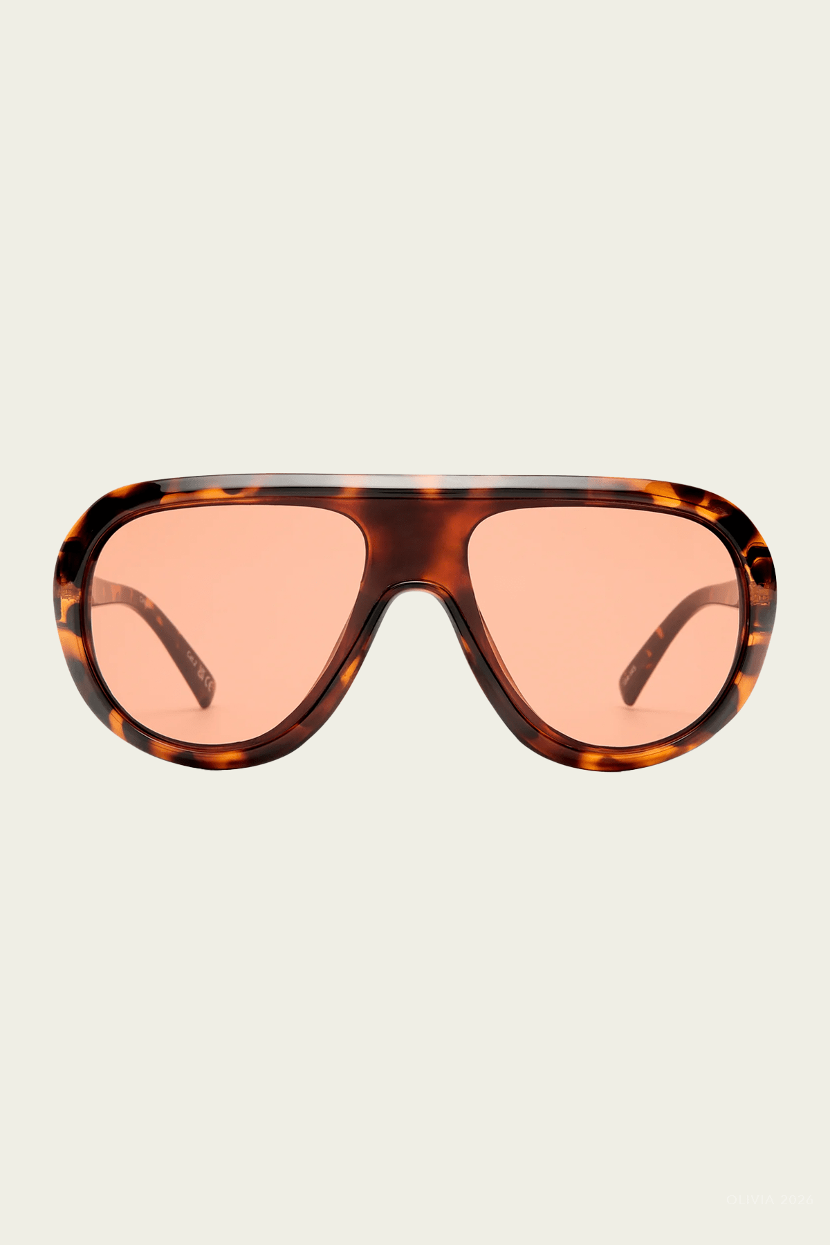 Obsession Shield Sunglasses in Tort - shop-olivia.com