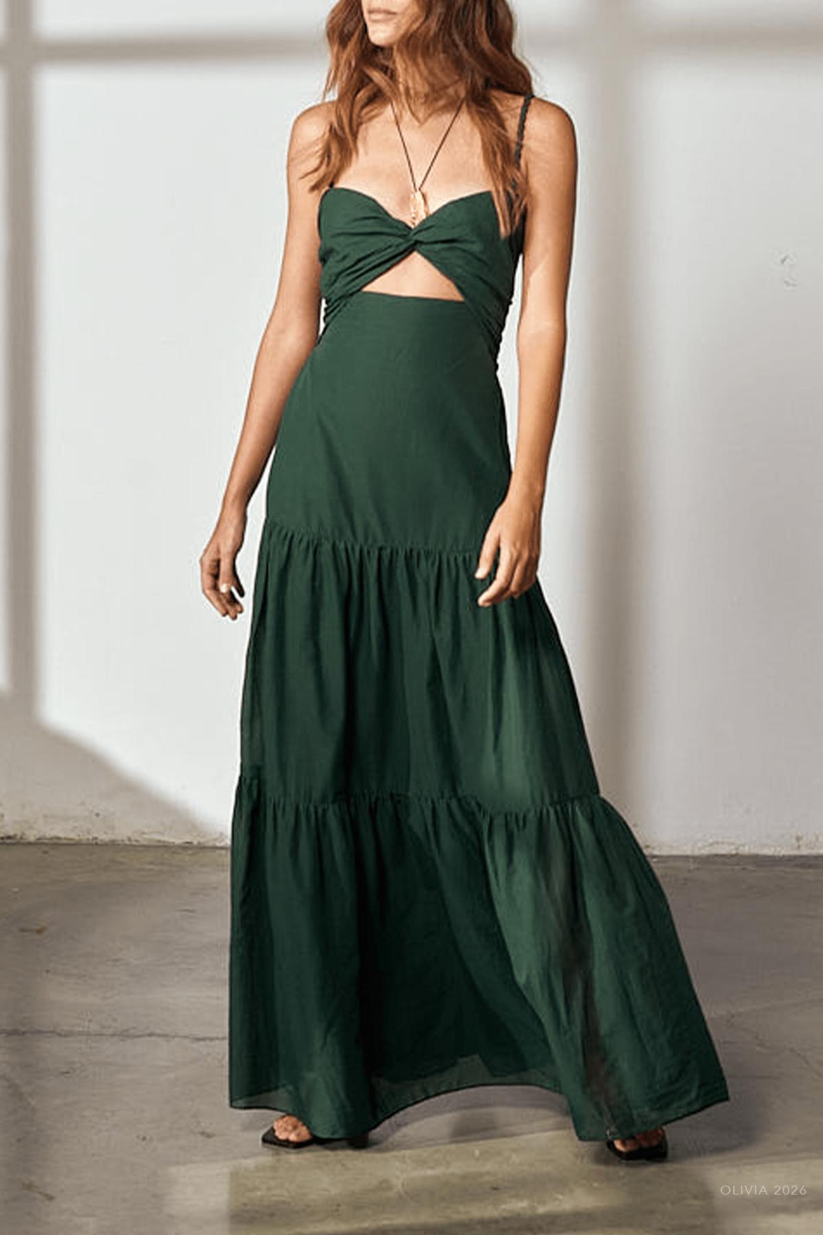 Olivia Dress in Forest Green - shop - olivia.com