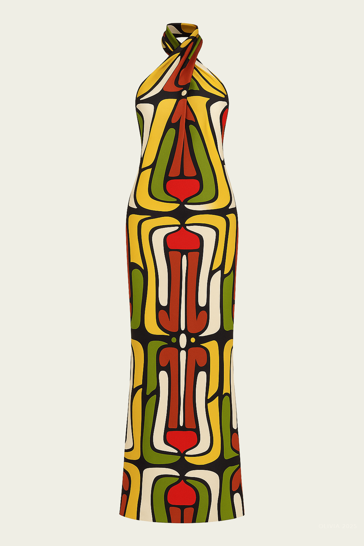 Oliviera Dress in Baroco Multi - shop - olivia.com