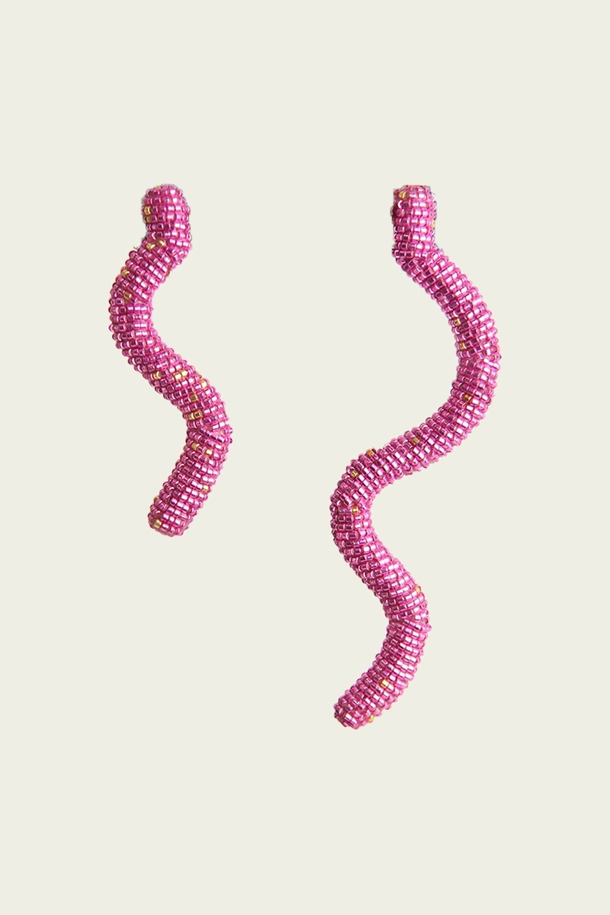 Onna Asymmetric Earrings in Hot Pink - shop-olivia.com