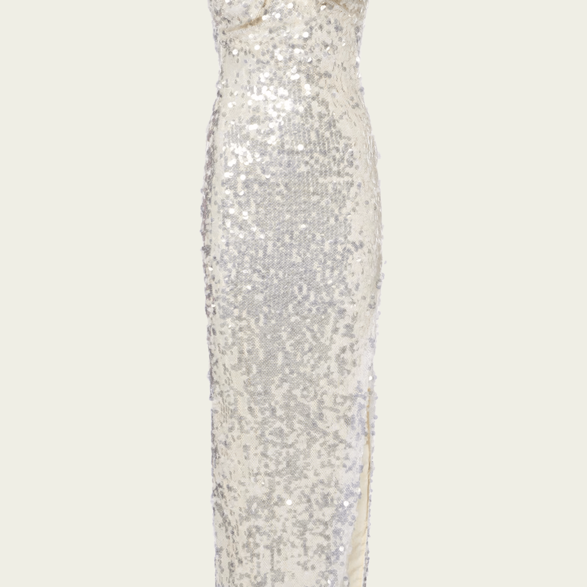 clear sequin dress Opaline Sequin Strapless Gown in Glisten Clear