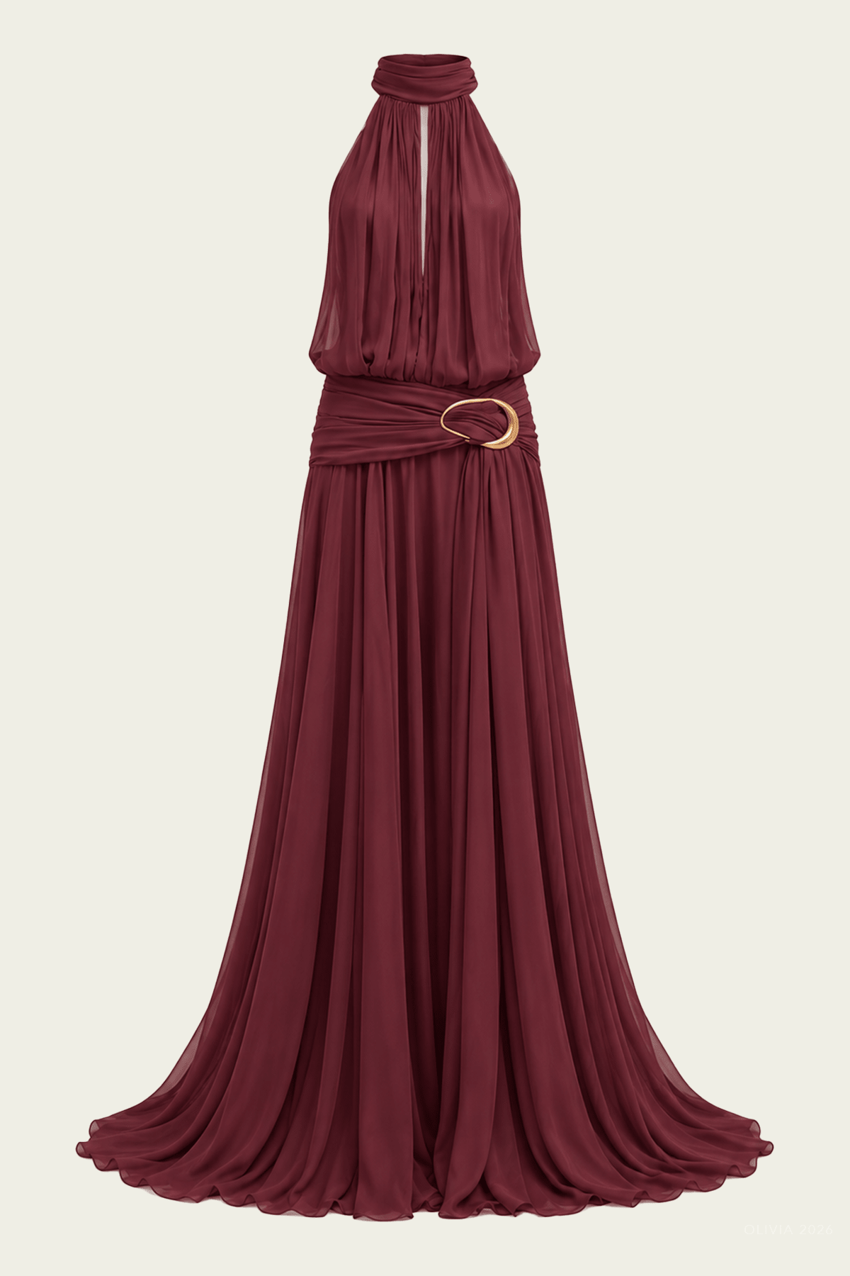 Ophalia Gown in Winter Plum - shop-olivia.com