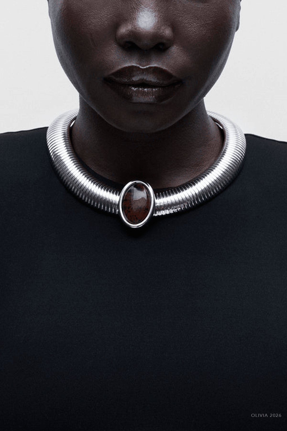 Opyum Necklace in Silver Brown - shop-olivia.com