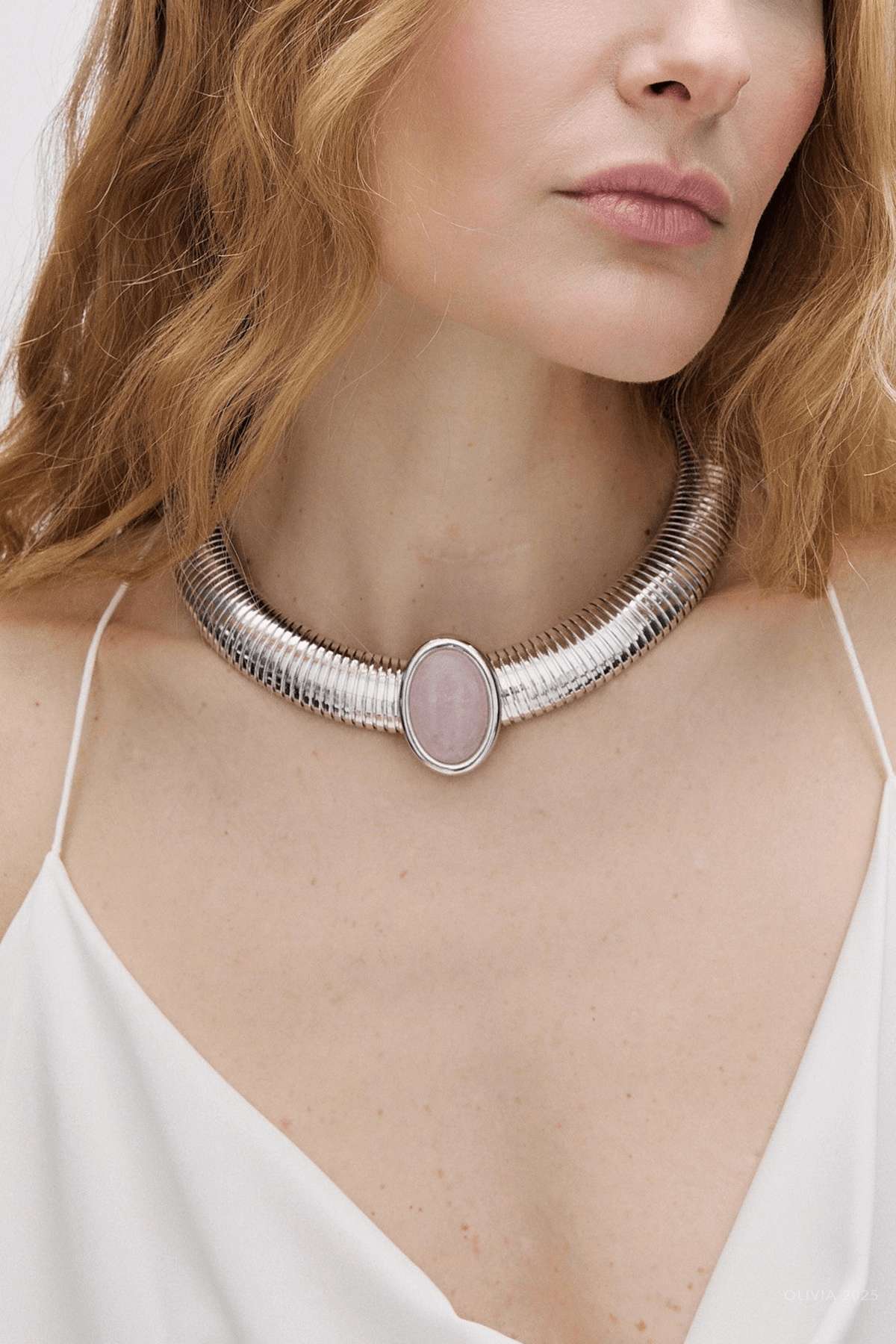 Opyum Necklace in Silver Pink - shop - olivia.com