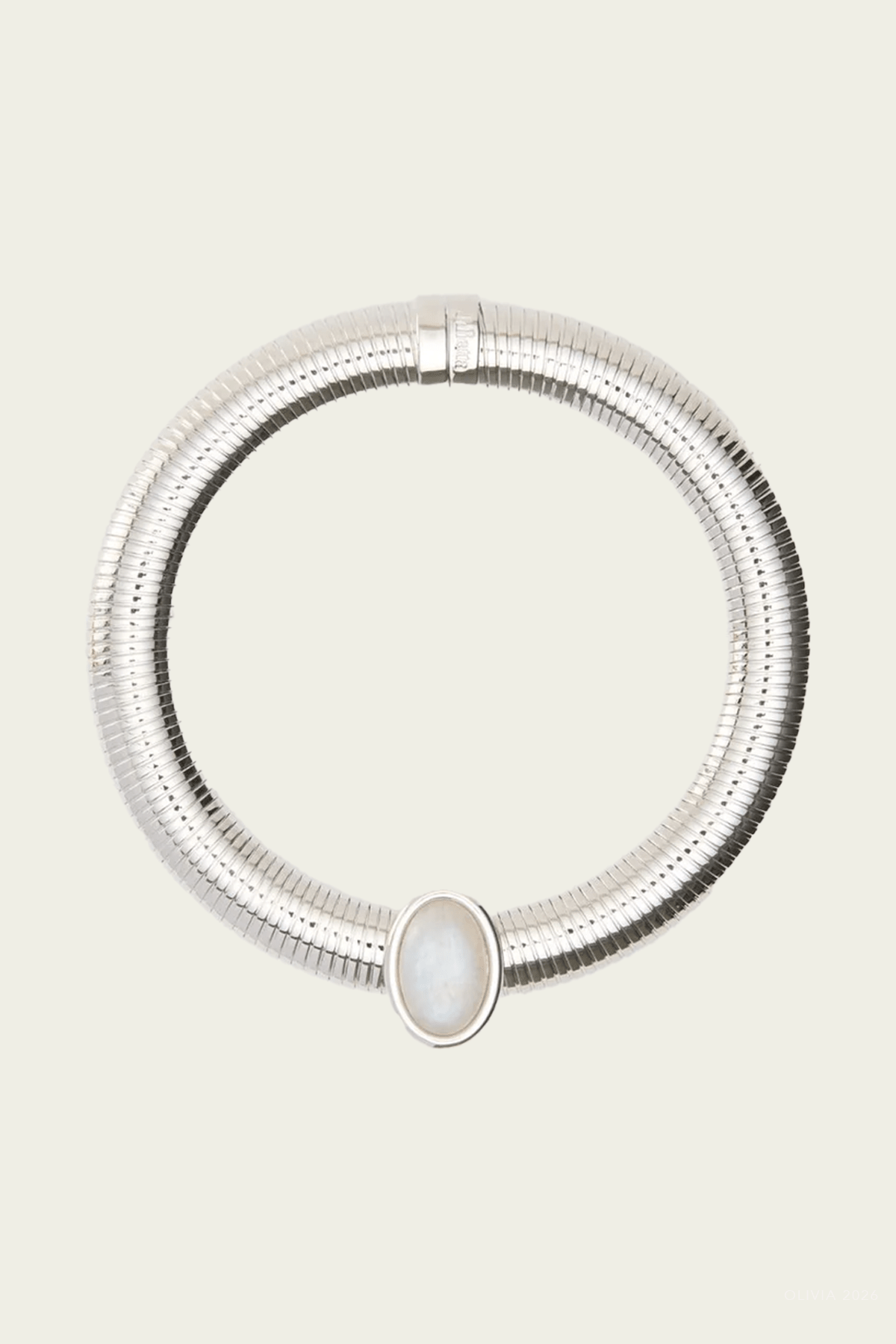 Opyum Necklace in Silver White - shop-olivia.com