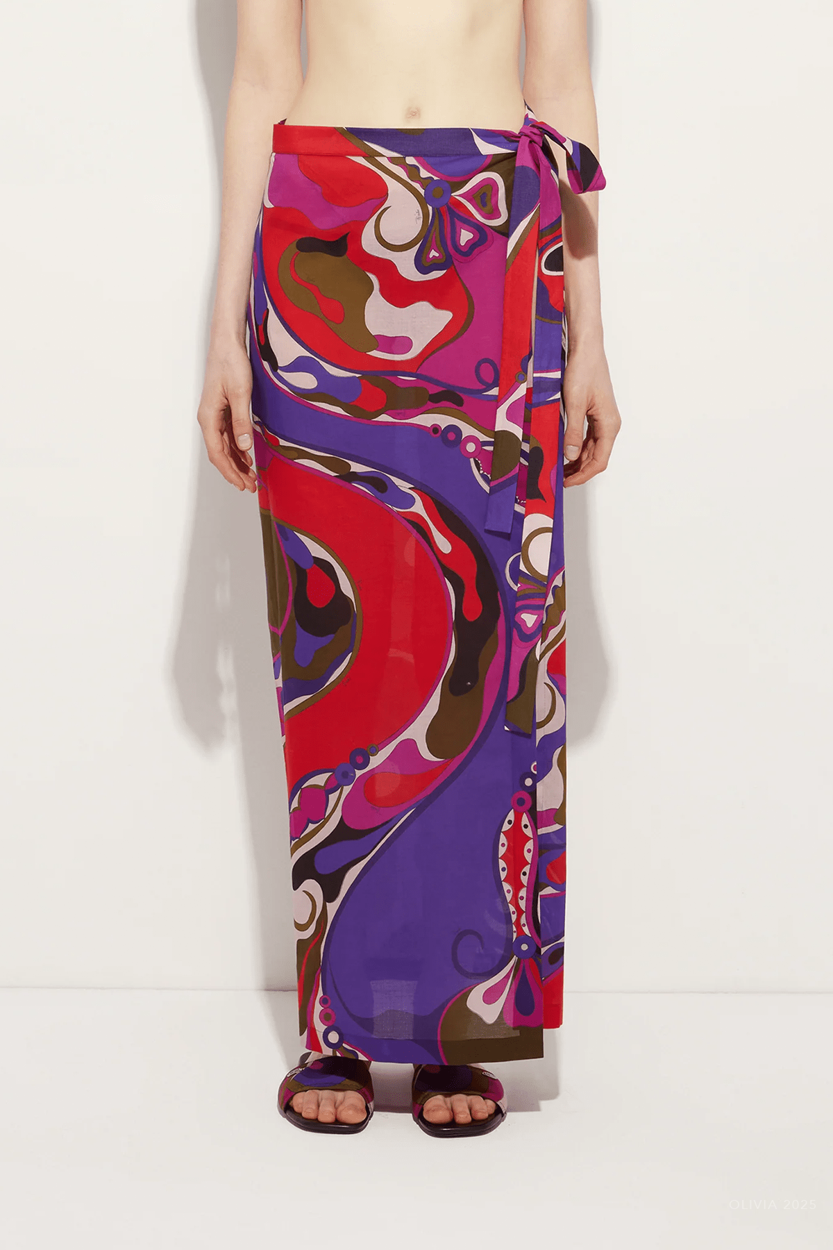 Orchidee - Print Pareo Skirt in Multicolor - shop - olivia.com