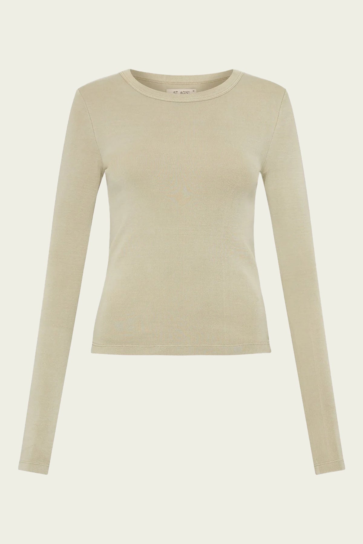 Organic Cotton Long Sleeve Top in Moss Grey - shop - olivia.com