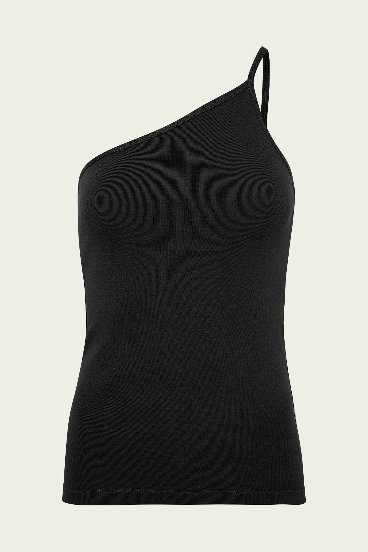 Organic Cotton One Shoulder Tank in Black - shop - olivia.com