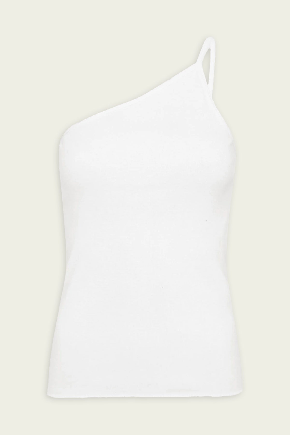 Organic Cotton One Shoulder Tank in White - shop - olivia.com