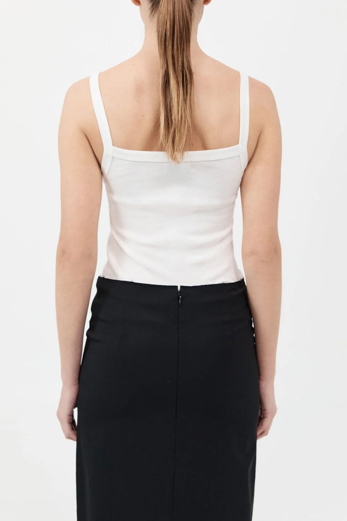 Organic Cotton Square Neck Tank in White - shop - olivia.com