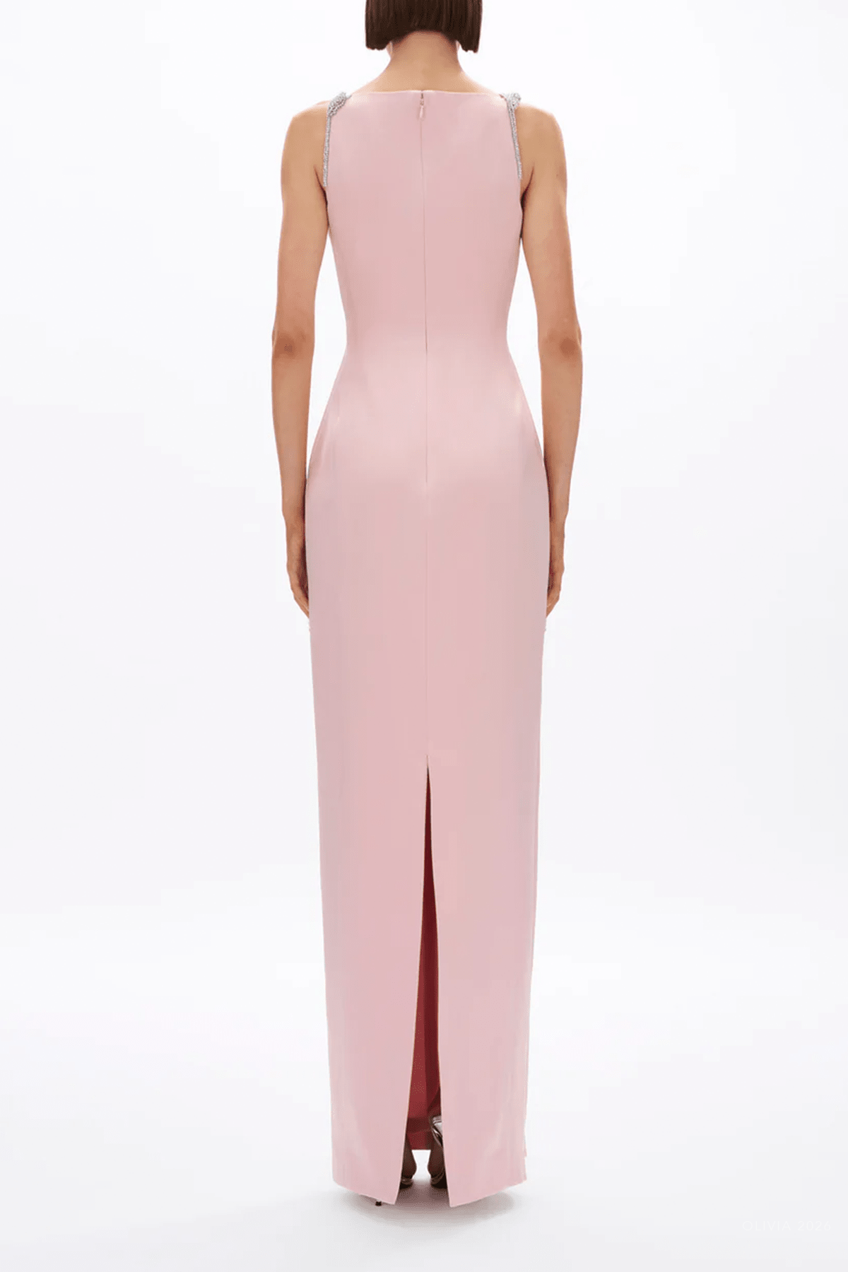 Oryx Column Gown in Rosewater - shop-olivia.com