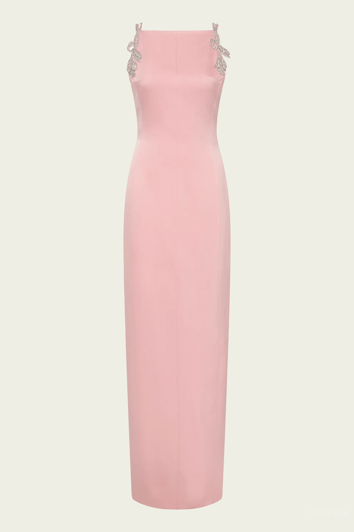 Oryx Column Gown in Rosewater - shop-olivia.com